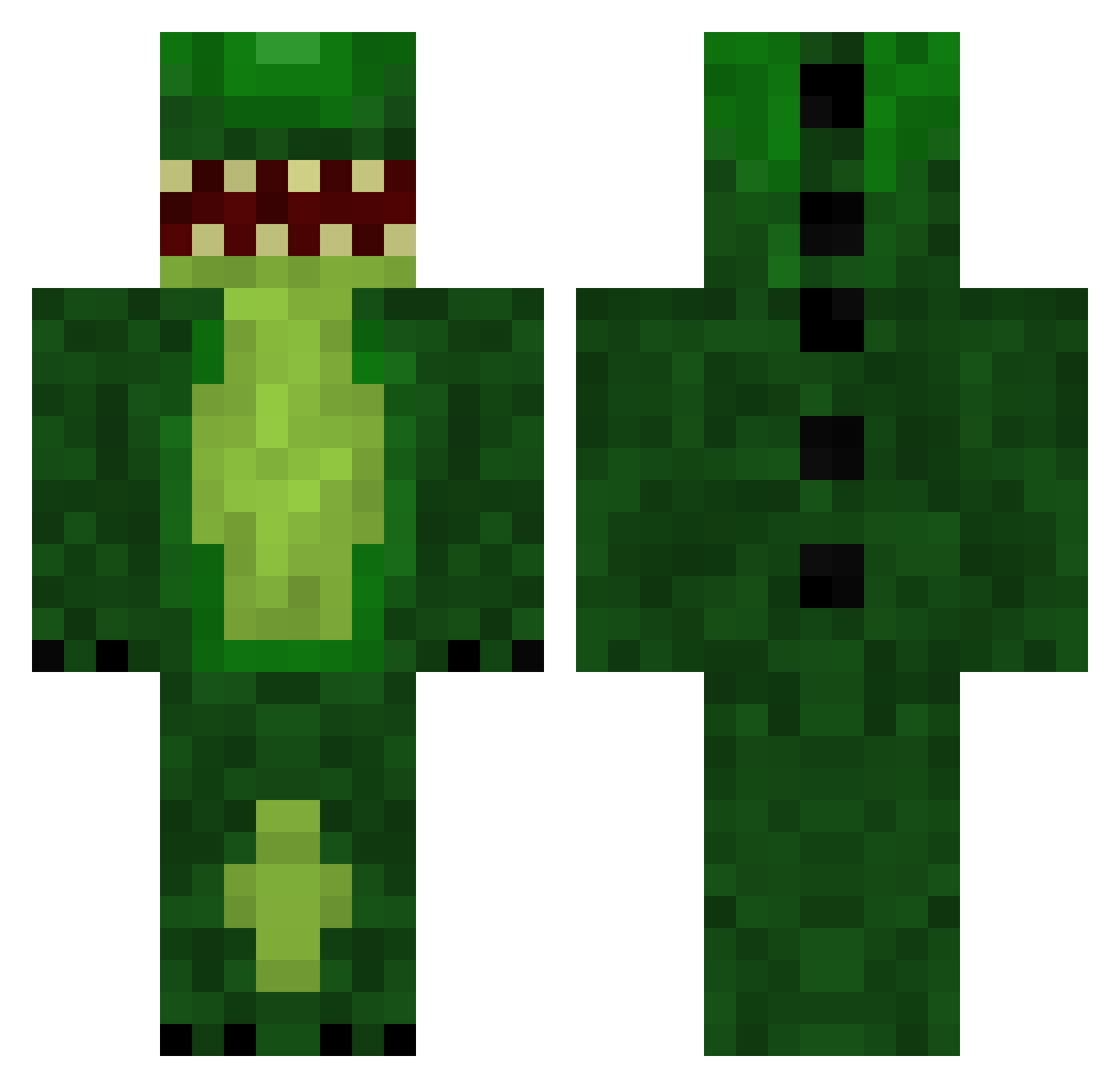 Brqkes Minecraft skin, front and back view