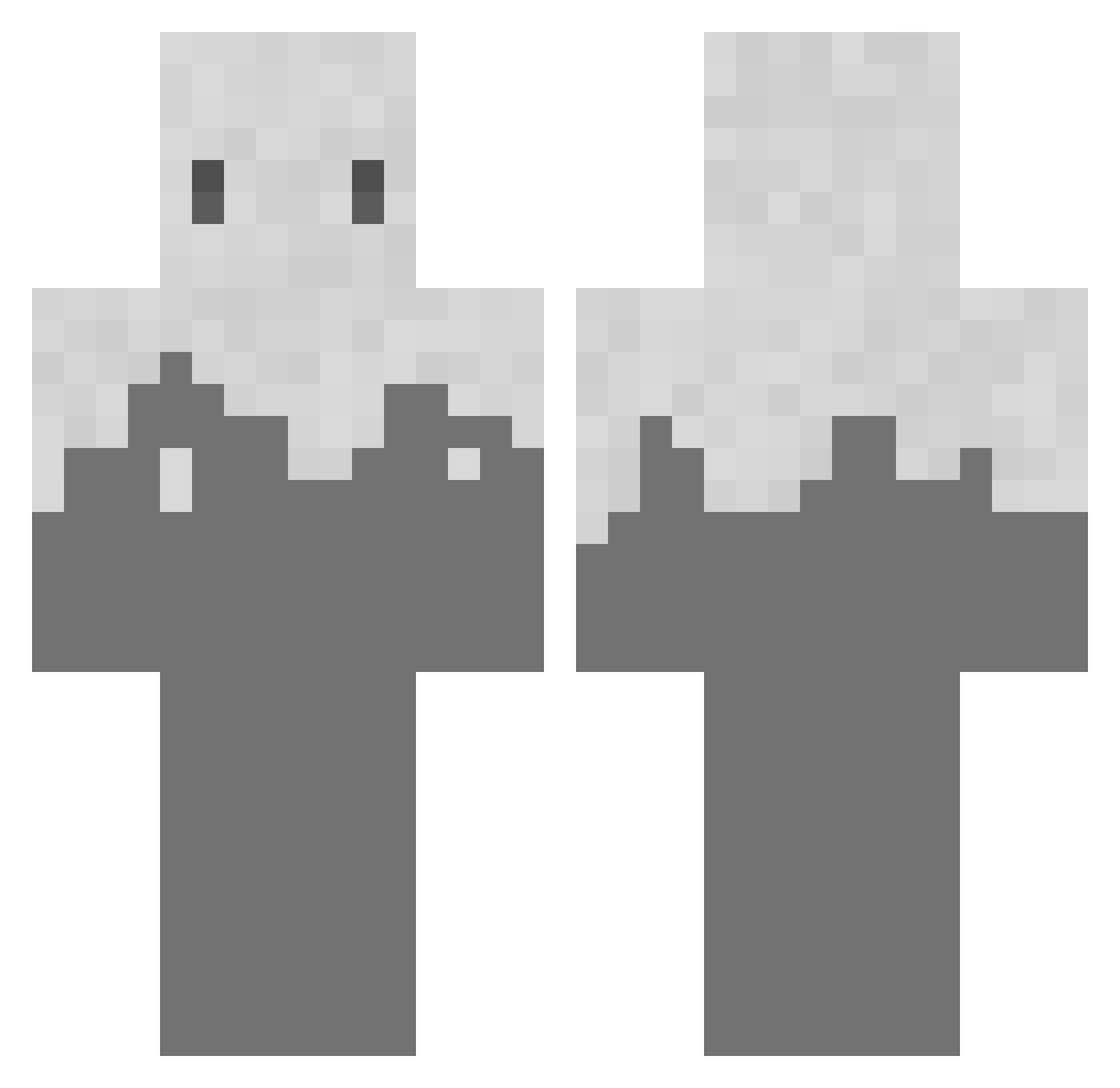 Lassukka Minecraft skin, front and back view