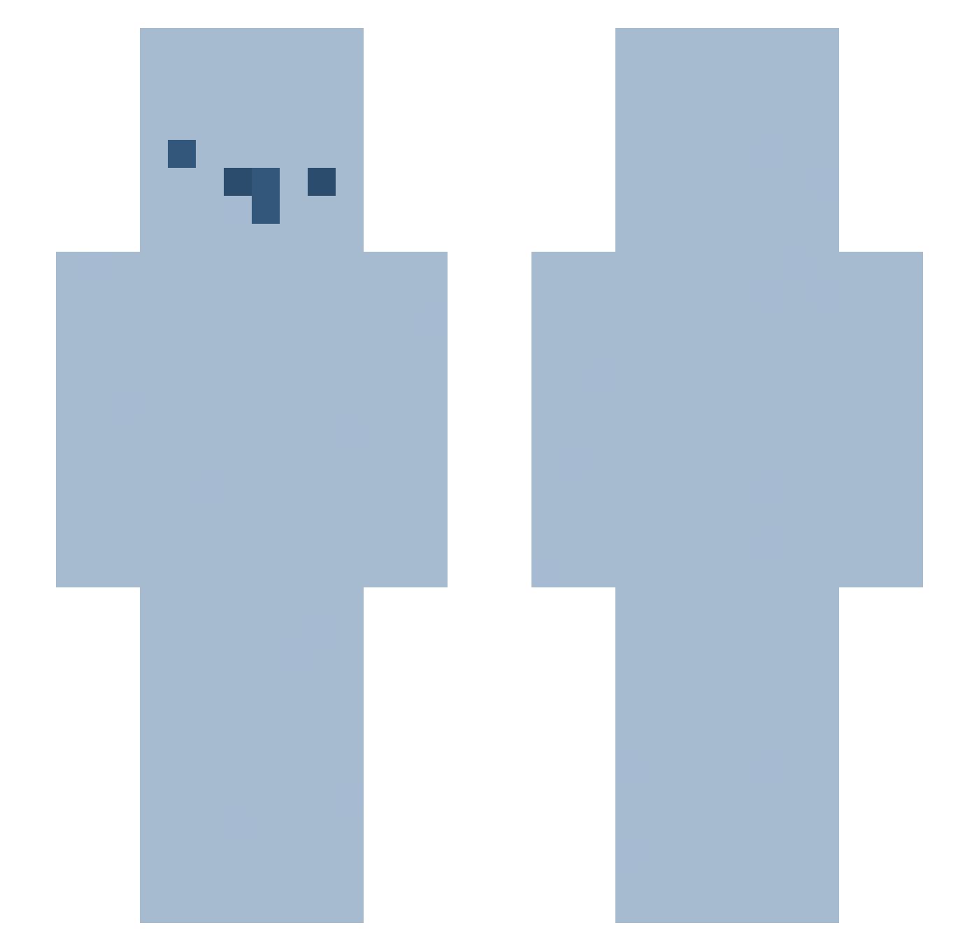 KealahAngel Minecraft skin, front and back view