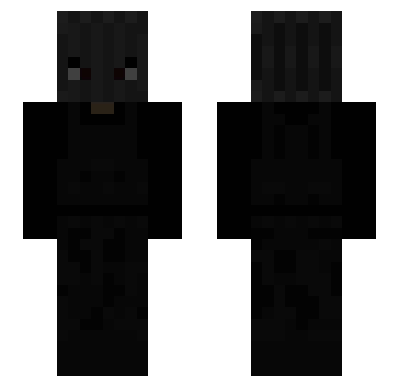 BRABU5 Minecraft skin, front and back view