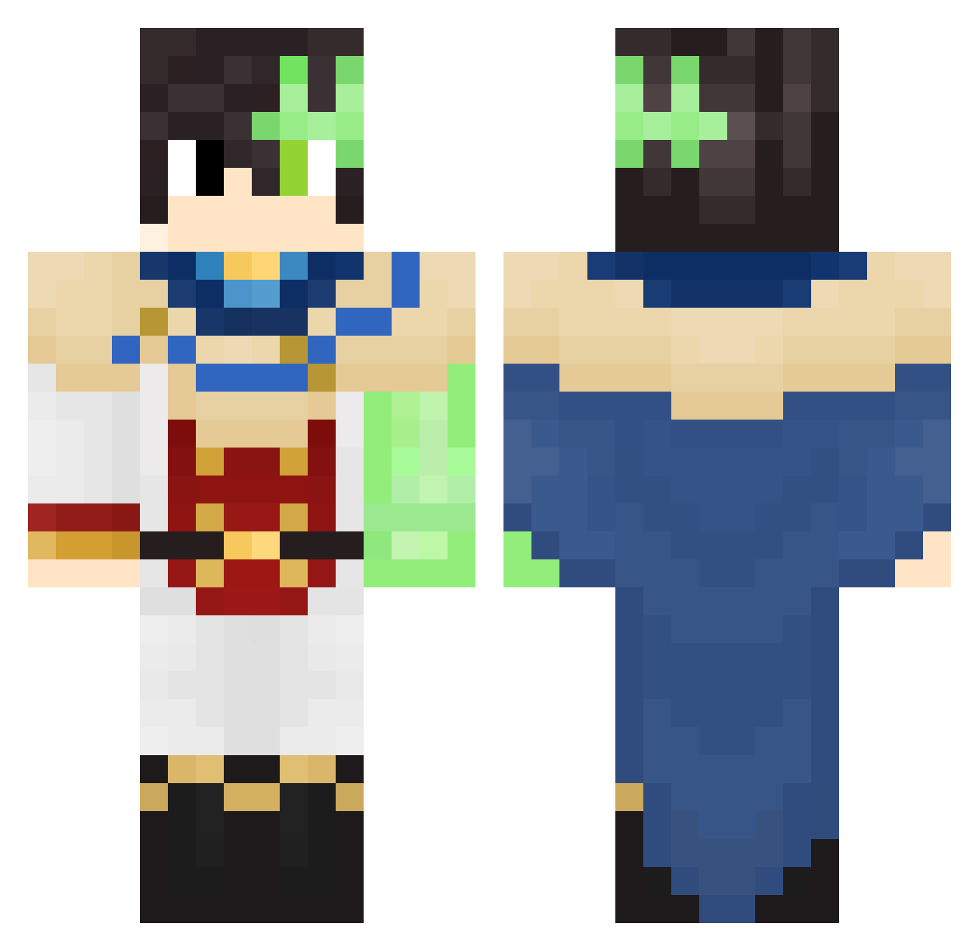 Patacoufin Minecraft skin, front and back view