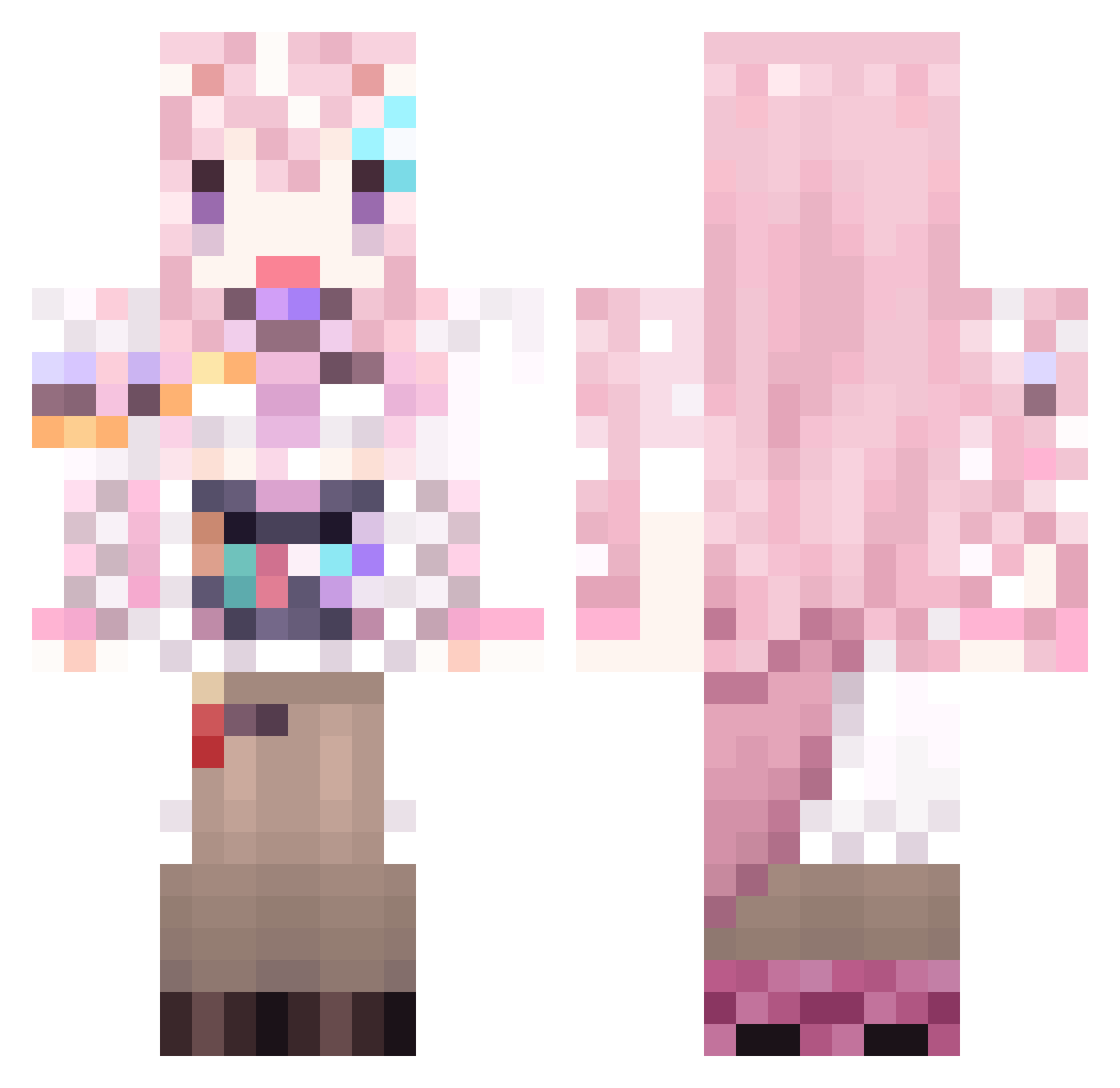 koyo_ML Minecraft skin, front and back view