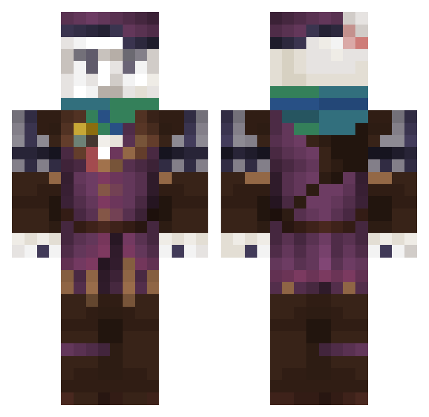 Gwanjongman Minecraft skin, front and back view
