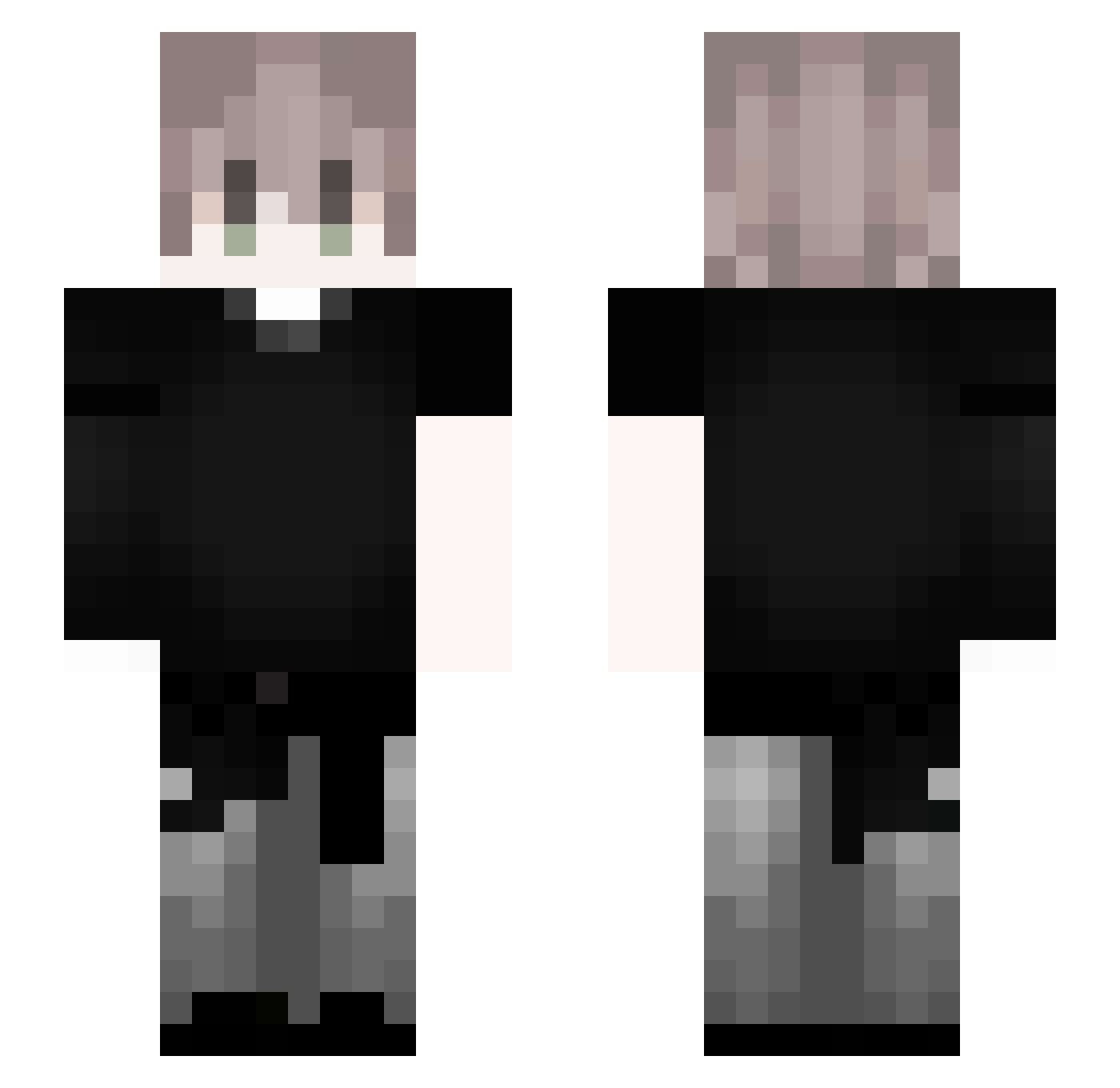 mquerts Minecraft skin, front and back view