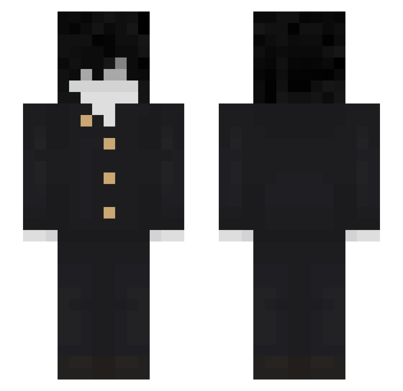 BIGBOYJAKI Minecraft skin, front and back view