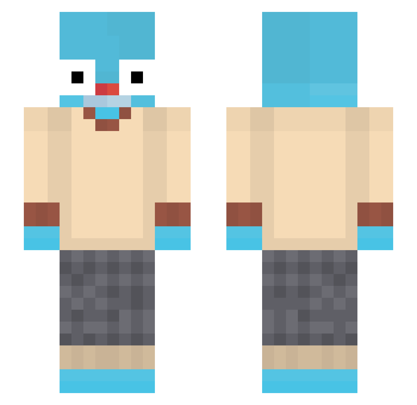 lMome Minecraft skin, front and back view