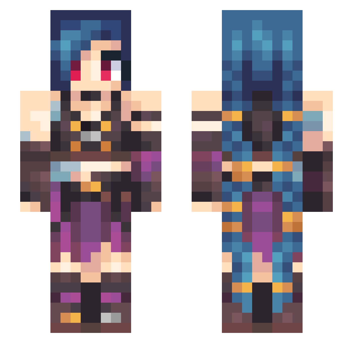 WittingMaple267 Minecraft skin, front and back view