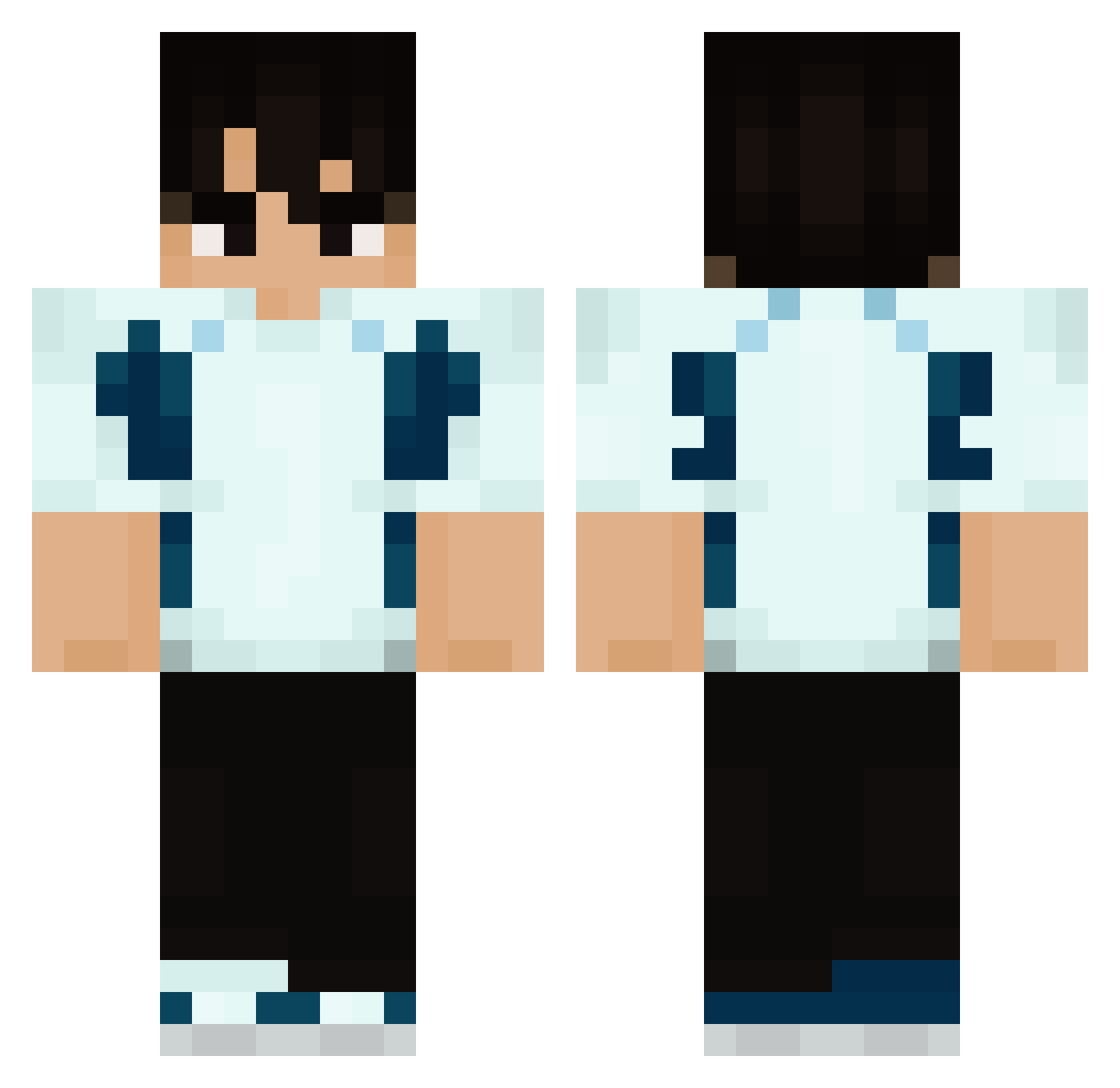 UNKnown_YT4 Minecraft skin, front and back view