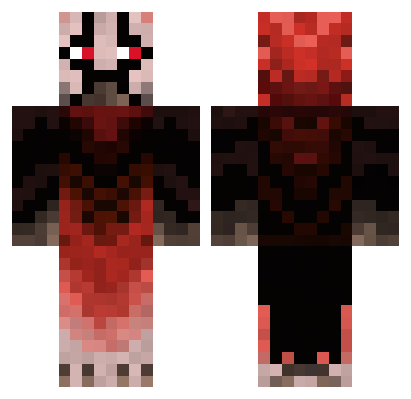 Gypaetus Minecraft skin, front and back view
