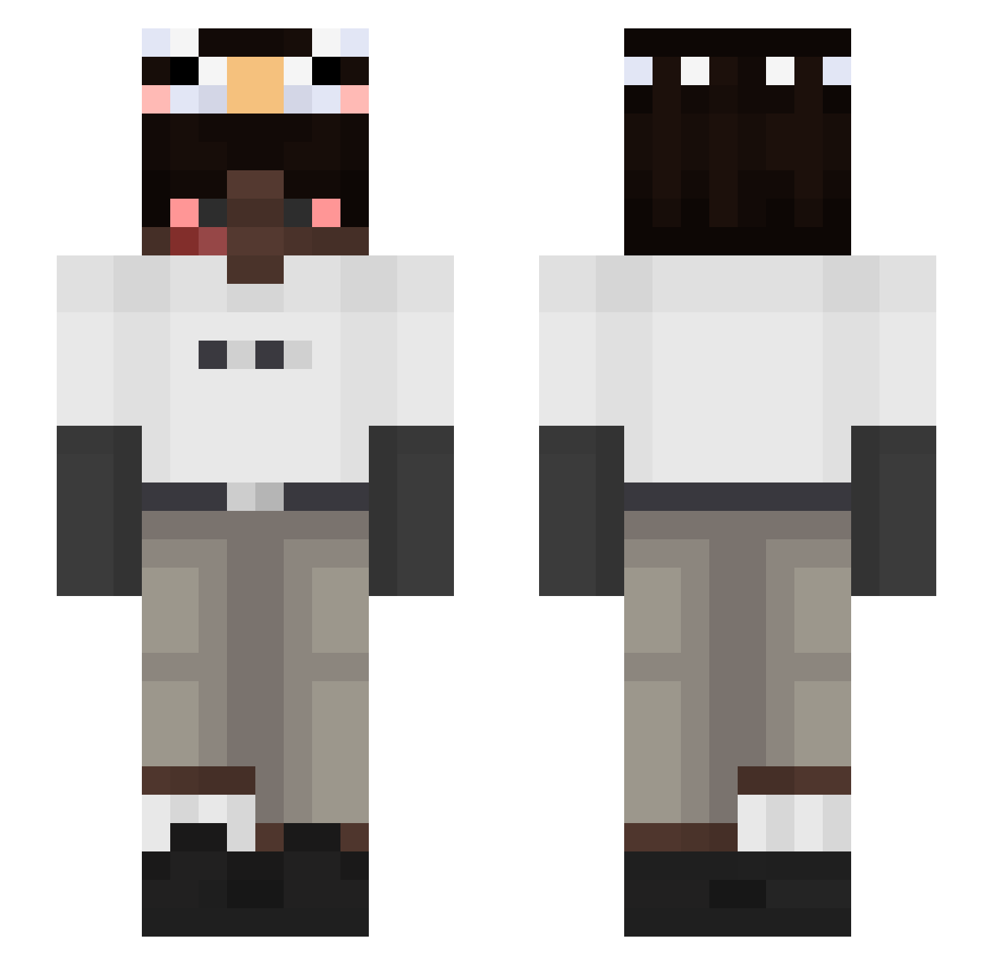krvl_mg Minecraft skin, front and back view