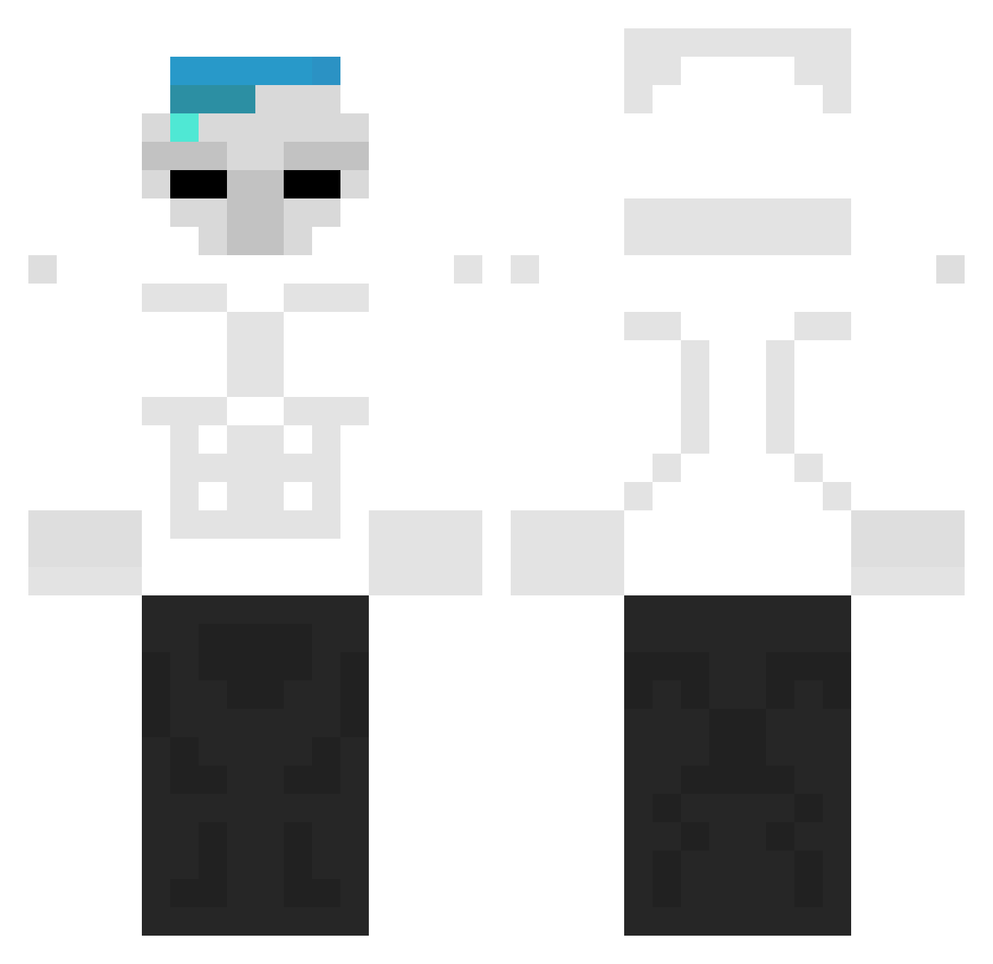 soyJAVA Minecraft skin, front and back view