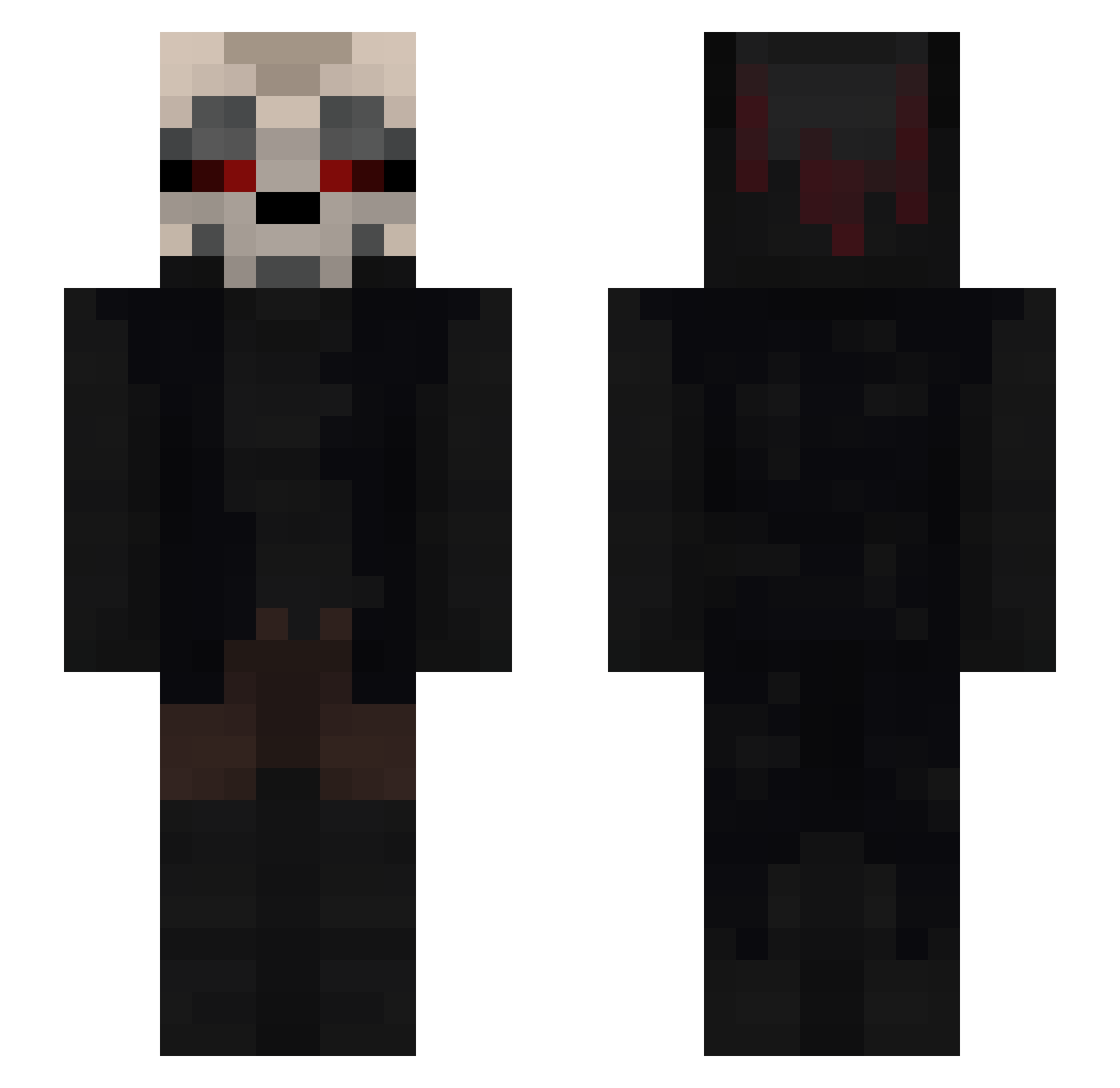 Manglemacy Minecraft skin, front and back view