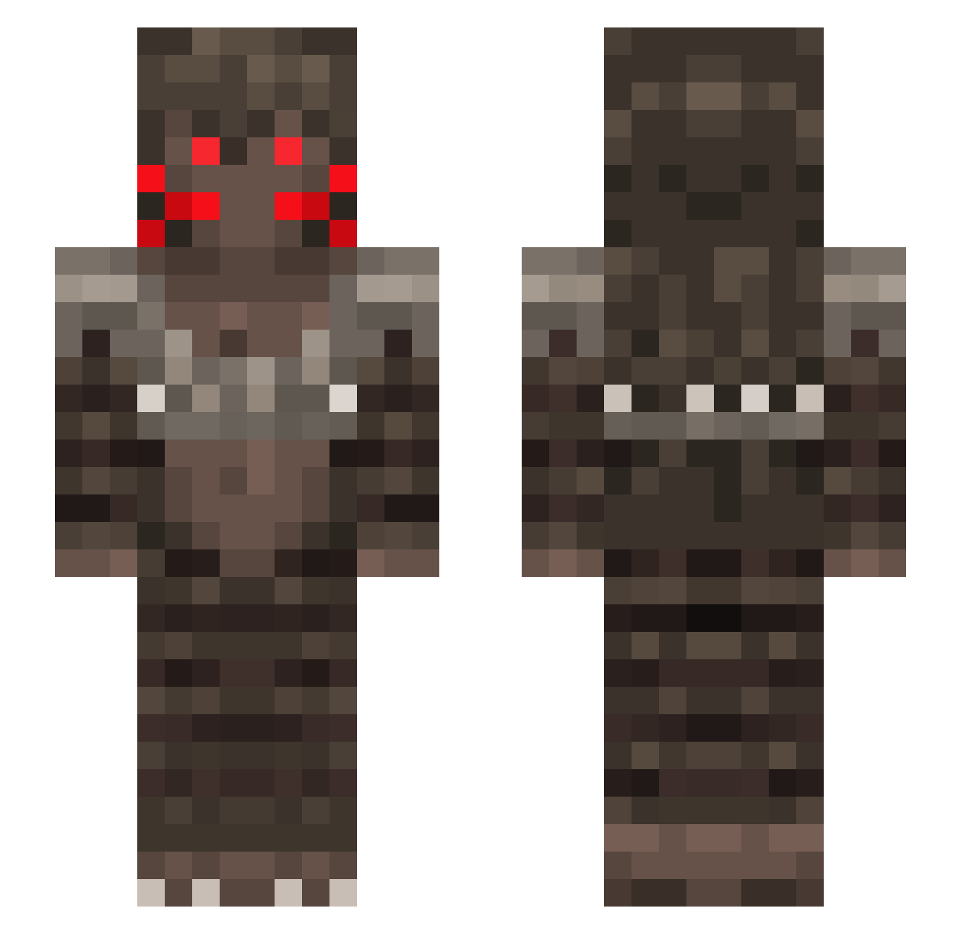 LexGlitchStar Minecraft skin, front and back view