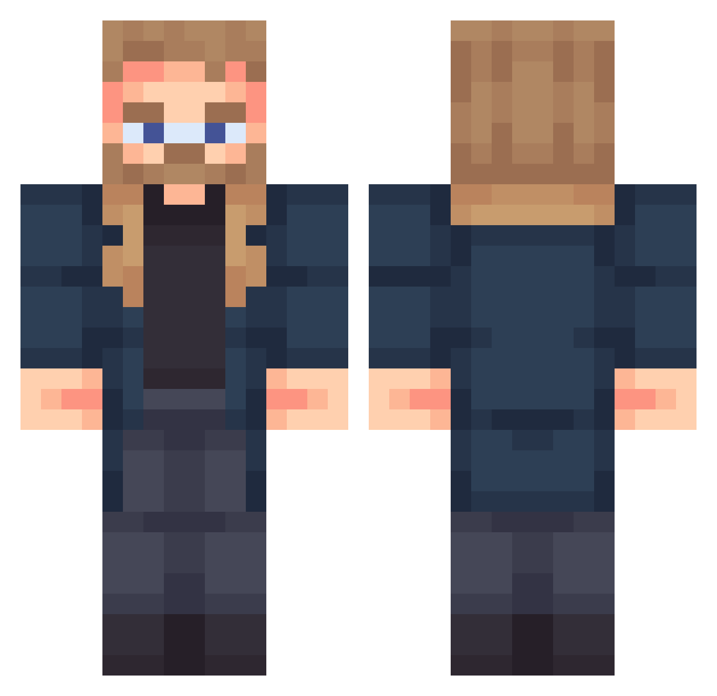 _Rythius_ Minecraft skin, front and back view