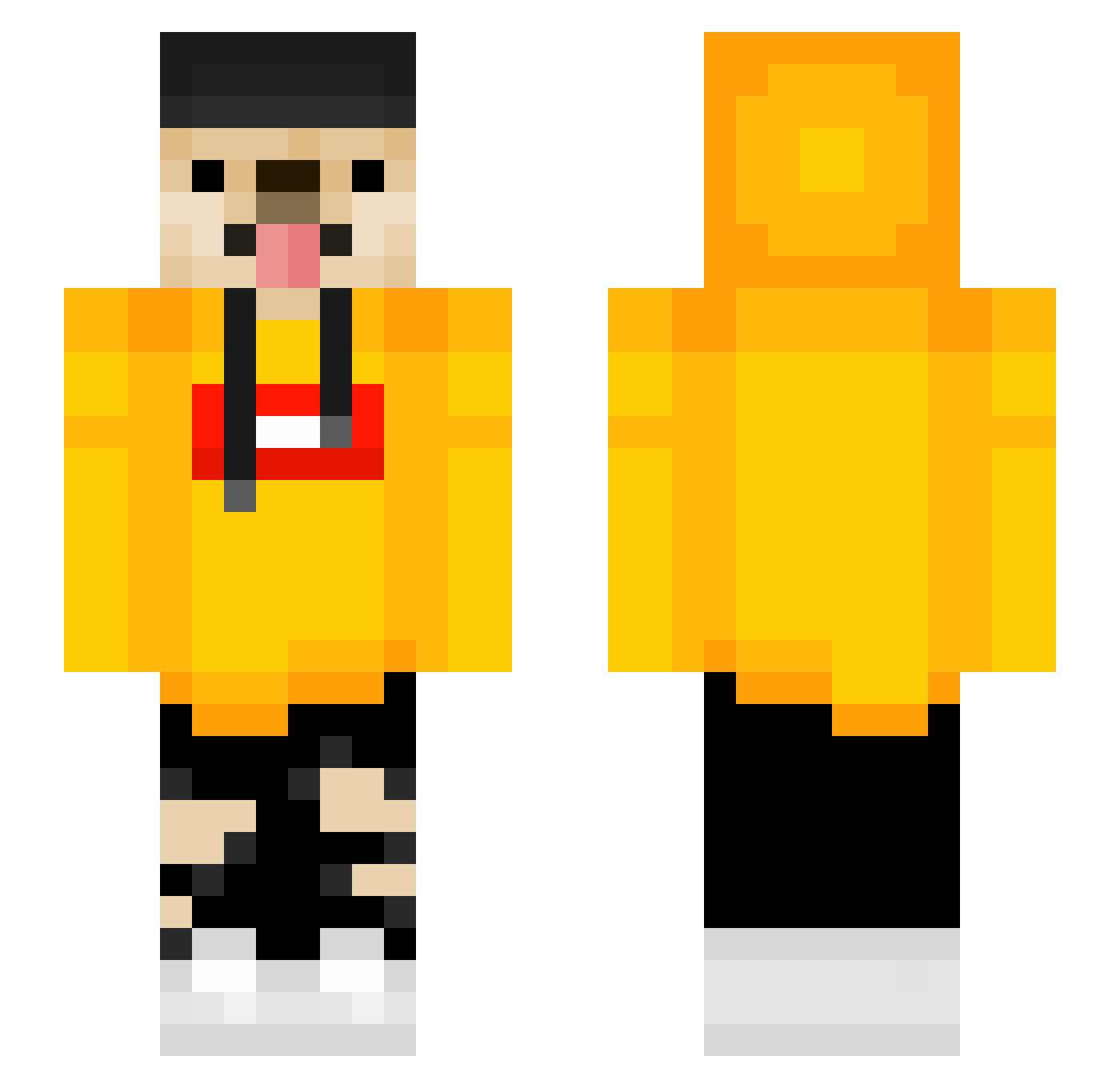 qule12 Minecraft skin, front and back view