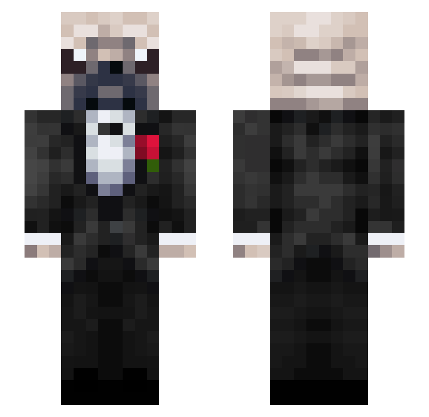 ExtraneousEthan Minecraft skin, front and back view