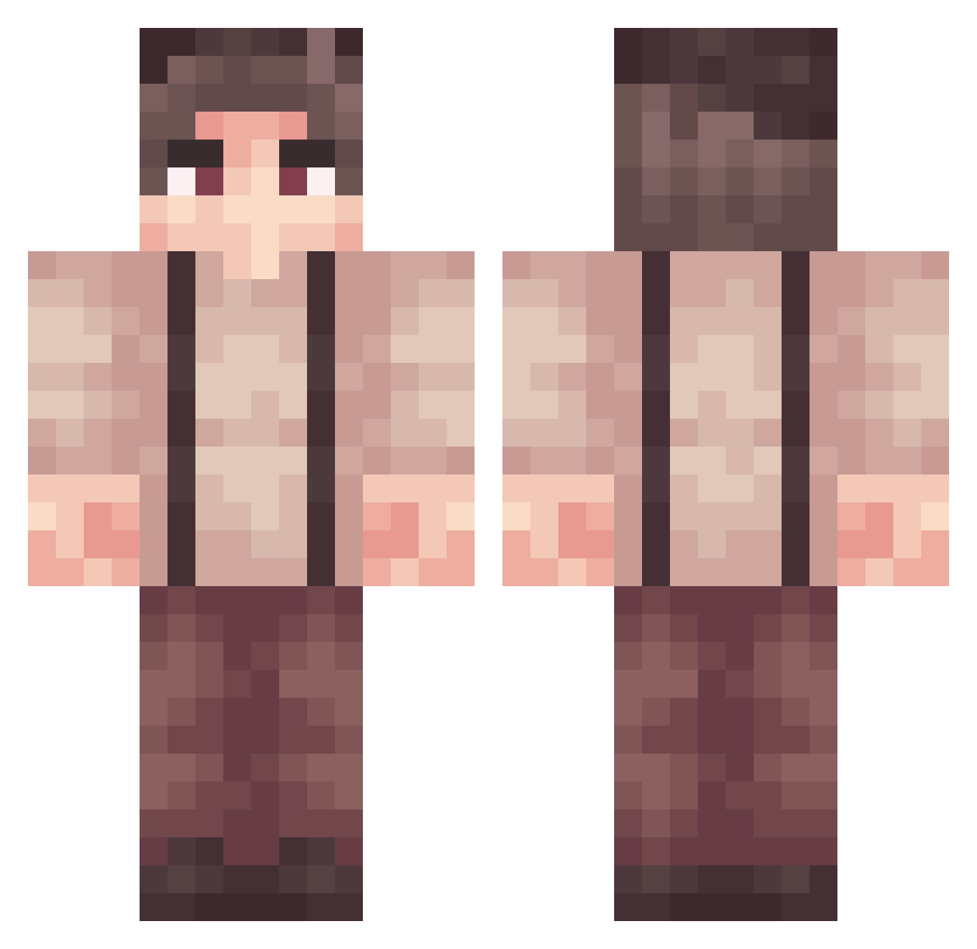 ar1st0cr4t Minecraft skin, front and back view