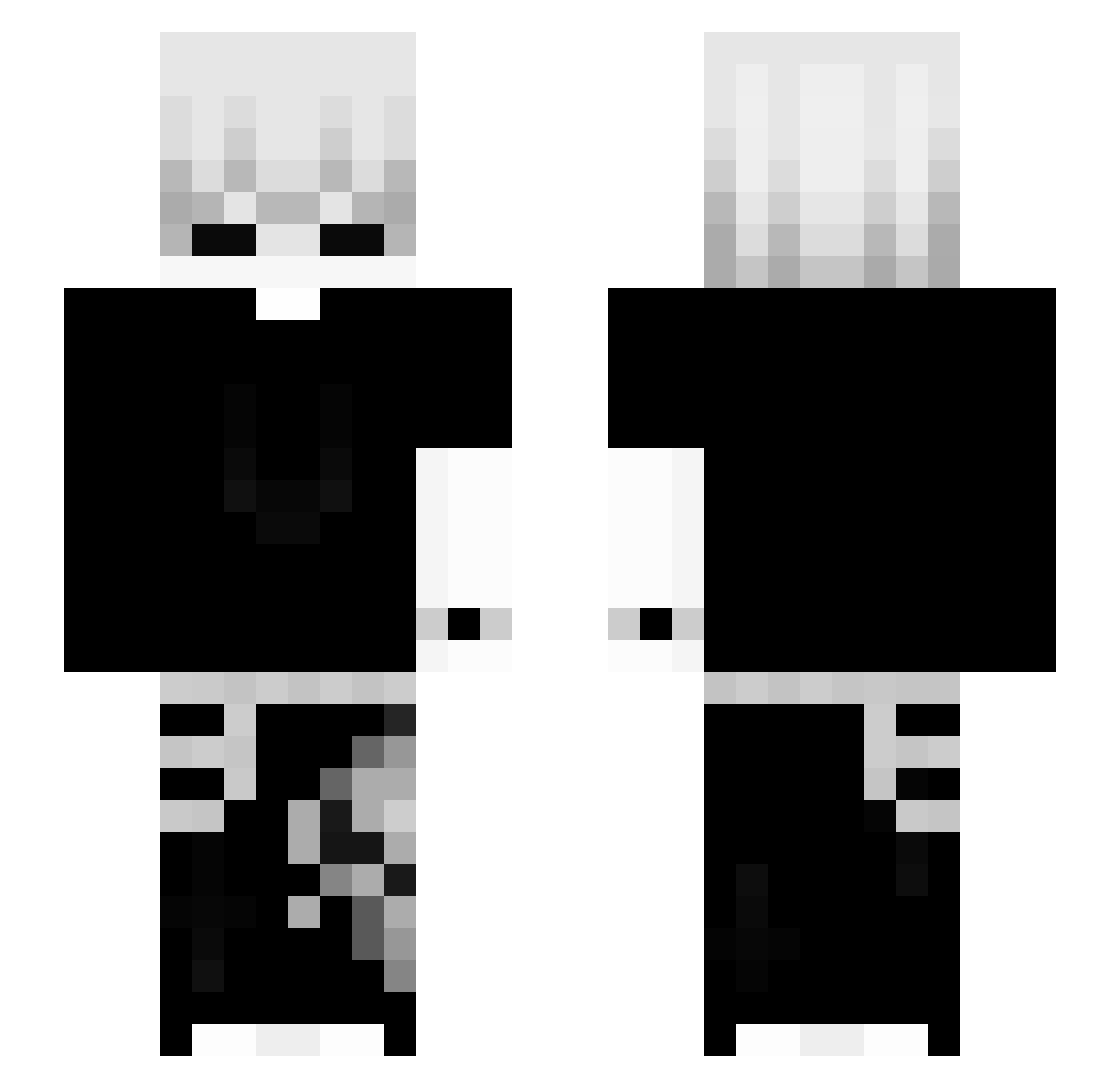 _Blazing Minecraft skin, front and back view