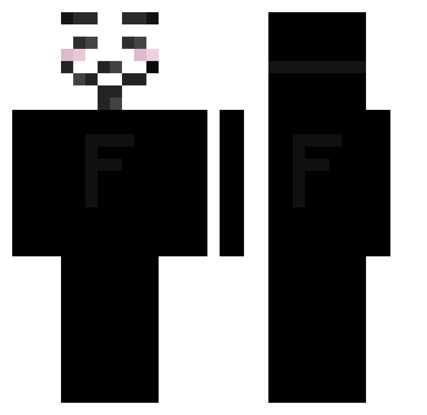 tophatman1289067 Minecraft skin, front and back view