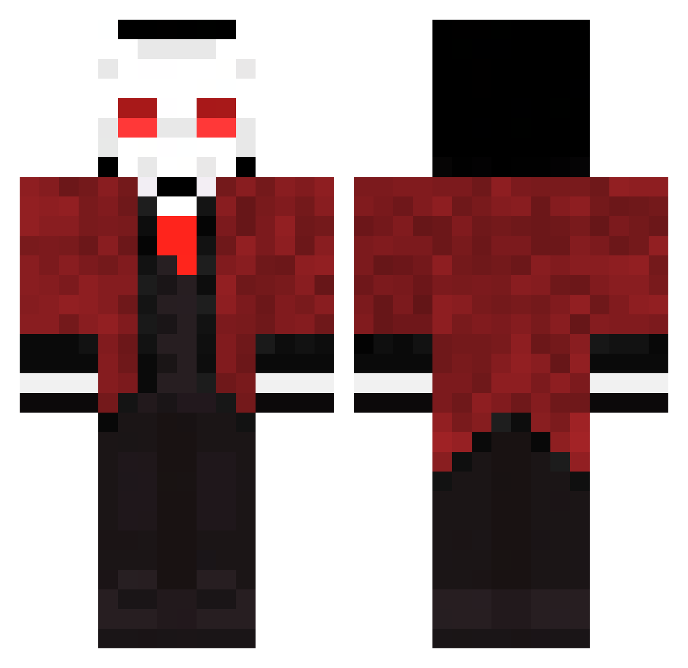Yafa1710 Minecraft skin, front and back view