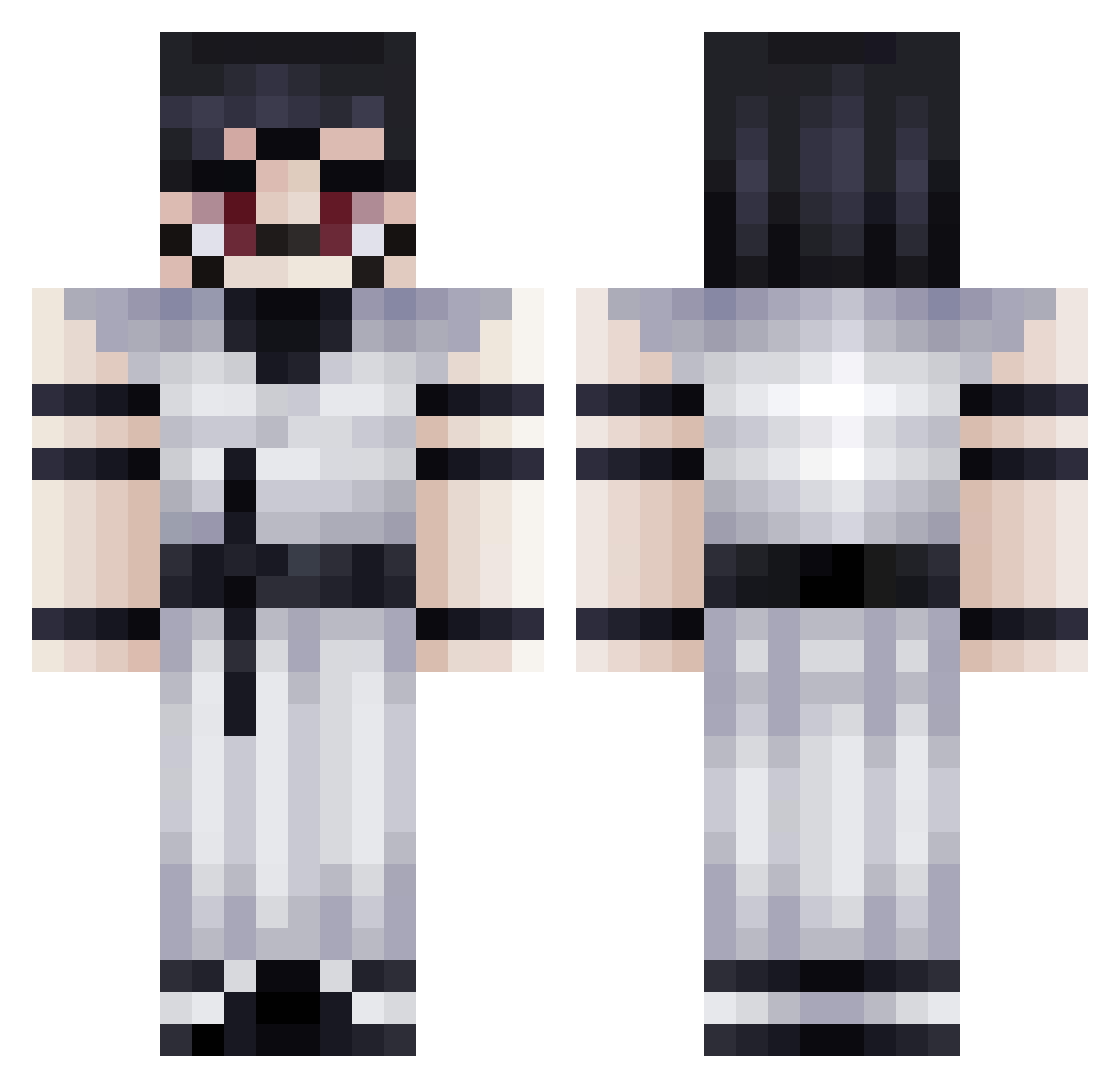 Shukko_ Minecraft skin, front and back view