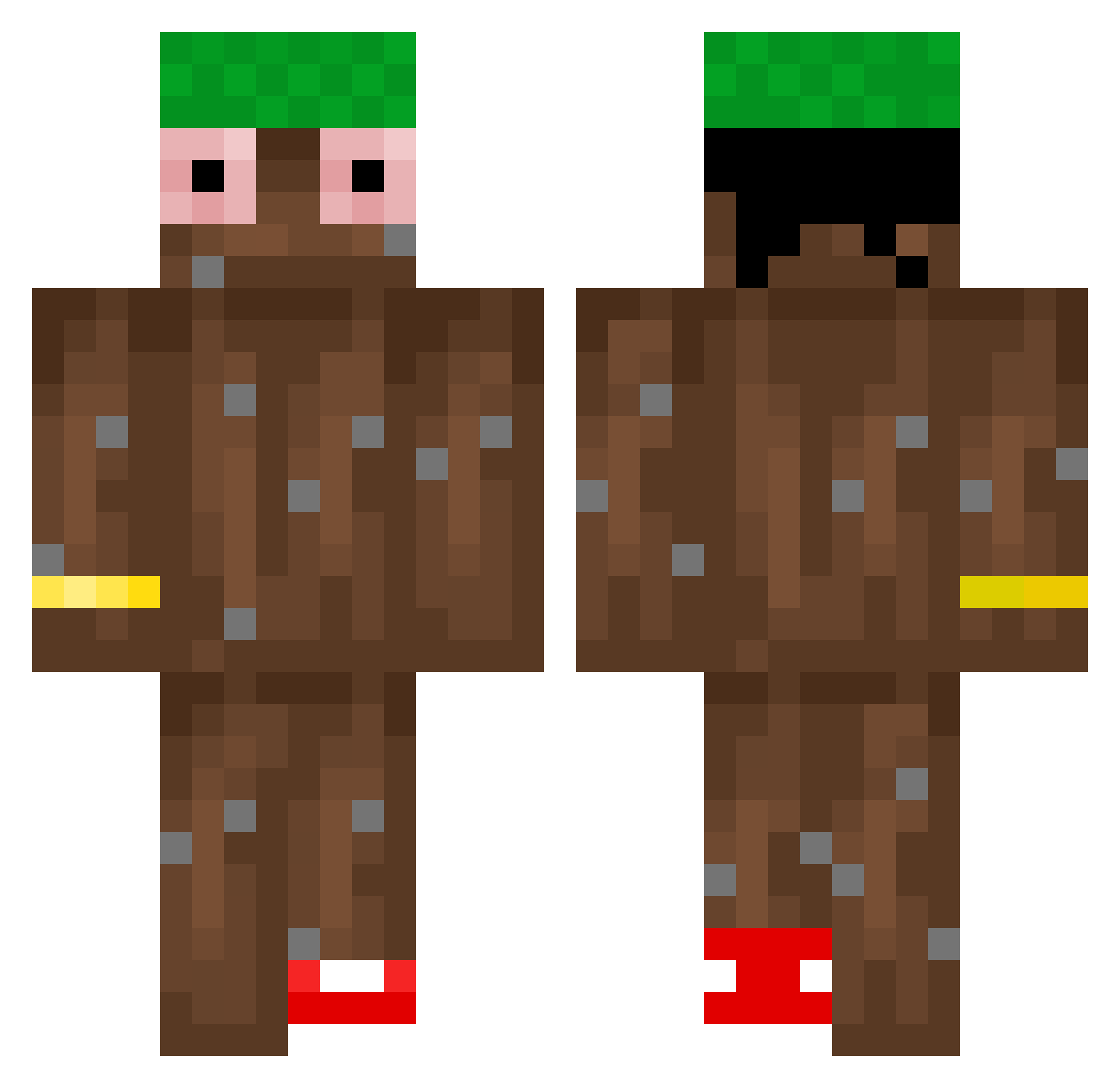 vvlawl Minecraft skin, front and back view