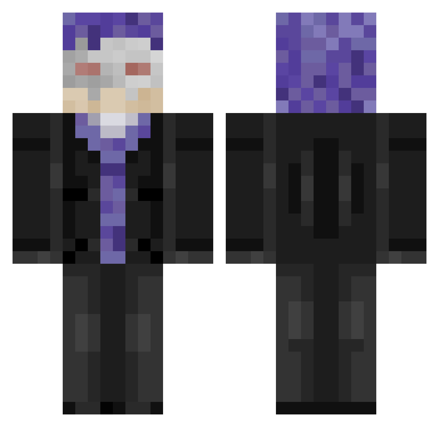 AAukusti Minecraft skin, front and back view