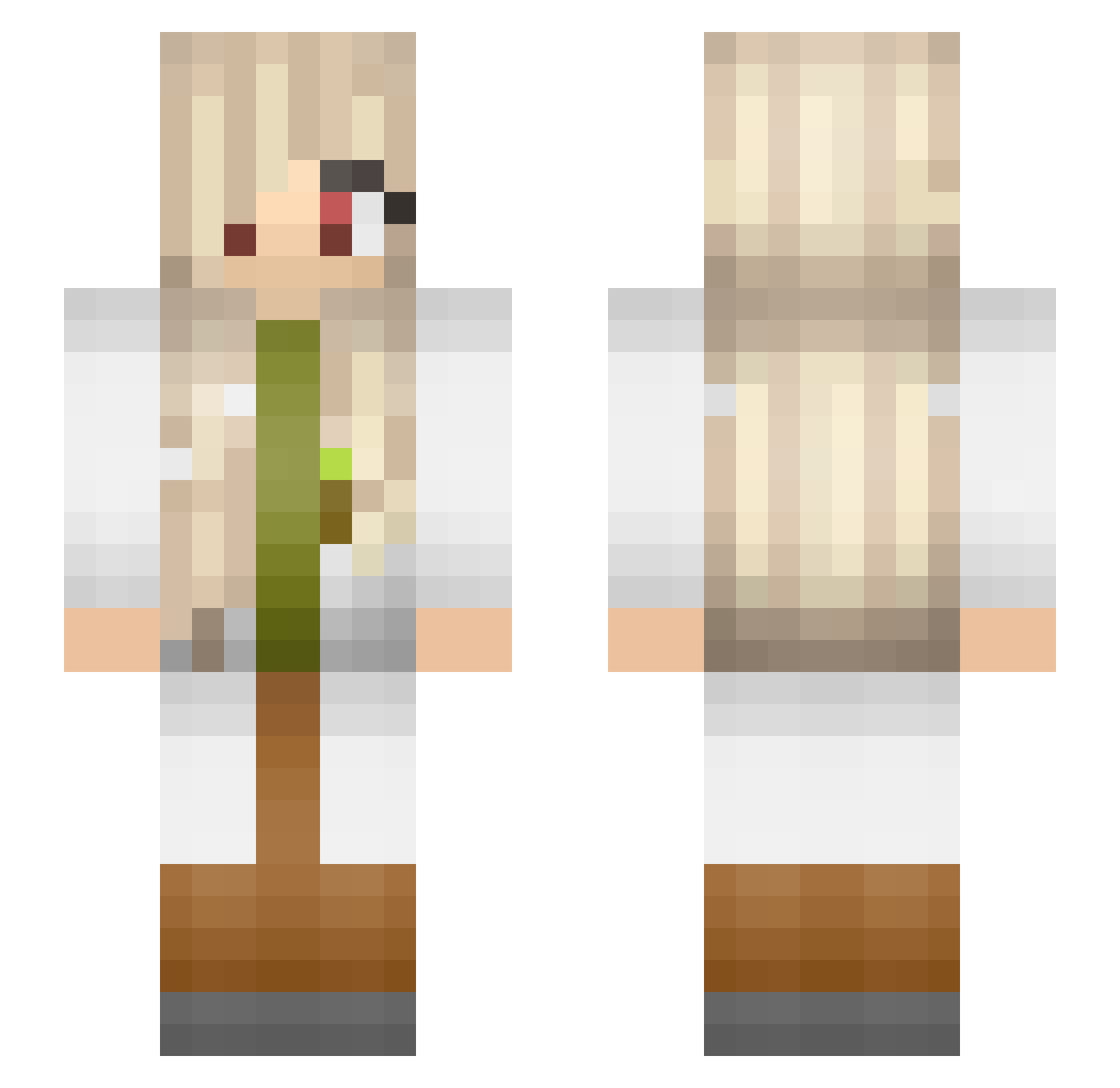 Teacups_ Minecraft skin, front and back view