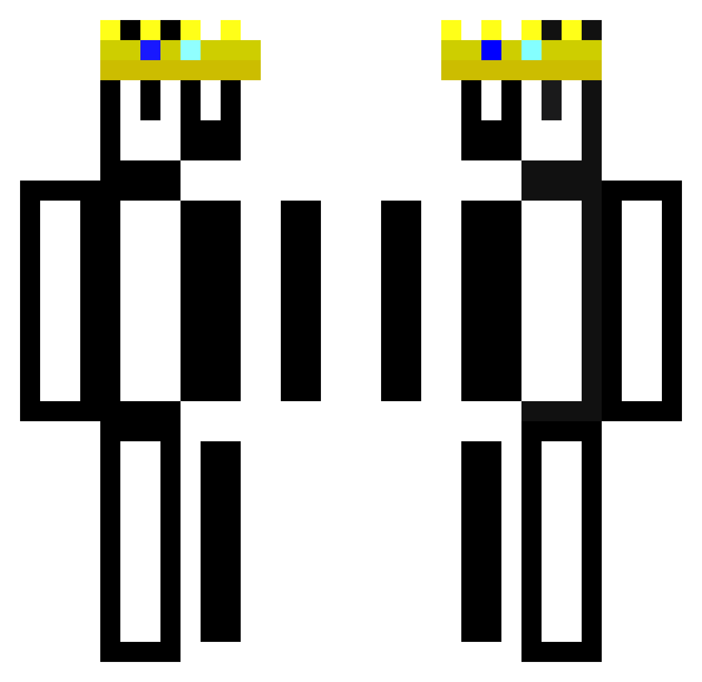 Fu_lai Minecraft skin, front and back view