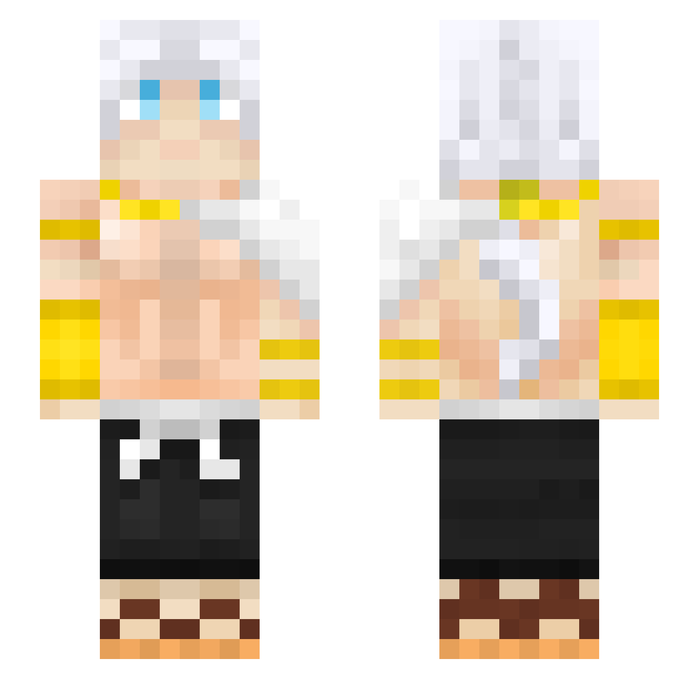 kust0vsky Minecraft skin, front and back view