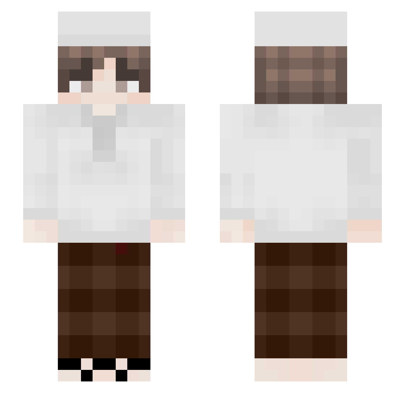 Peywish Minecraft skin, front and back view