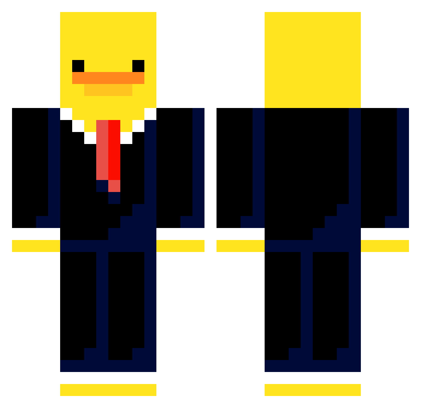 Lilou76 Minecraft skin, front and back view