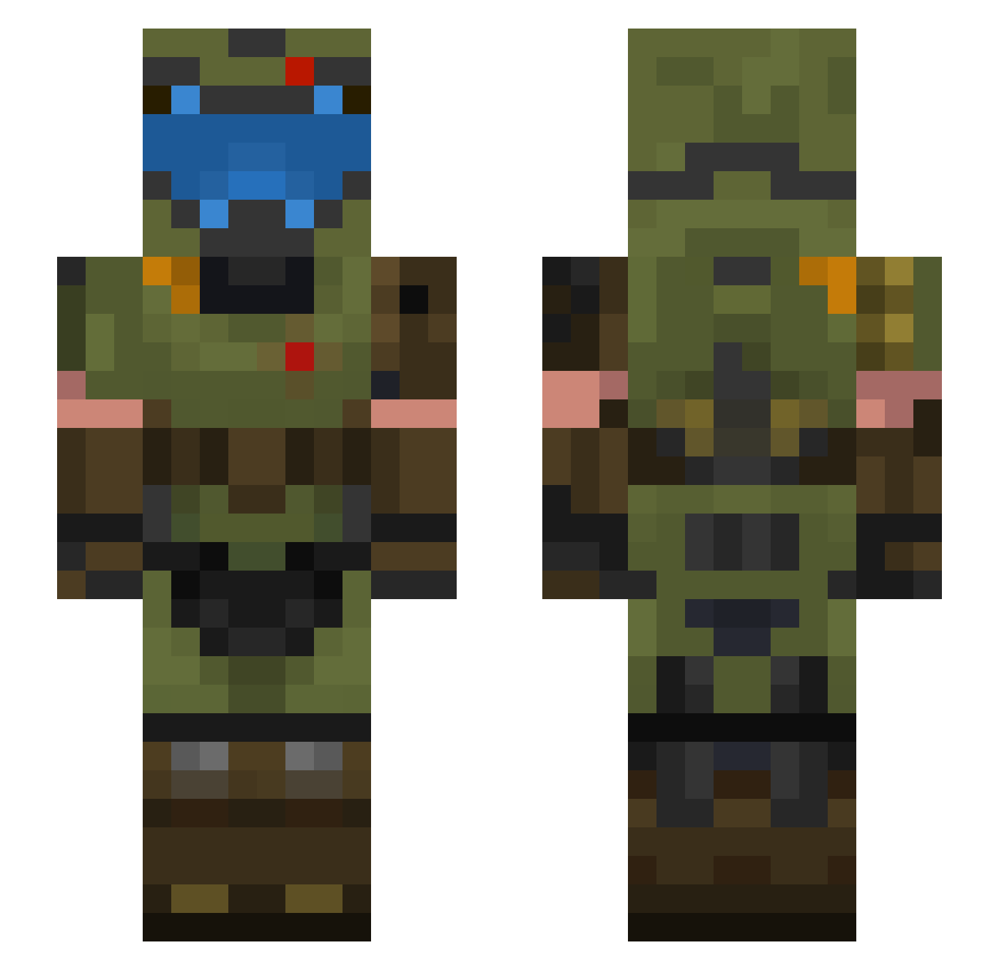 Emily_Searaphim Minecraft skin, front and back view