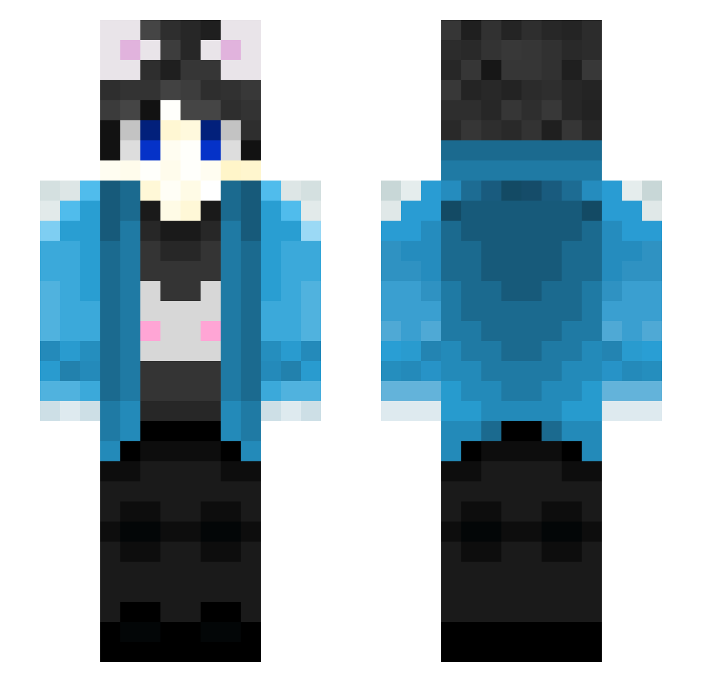 1stEclipse_ Minecraft skin, front and back view
