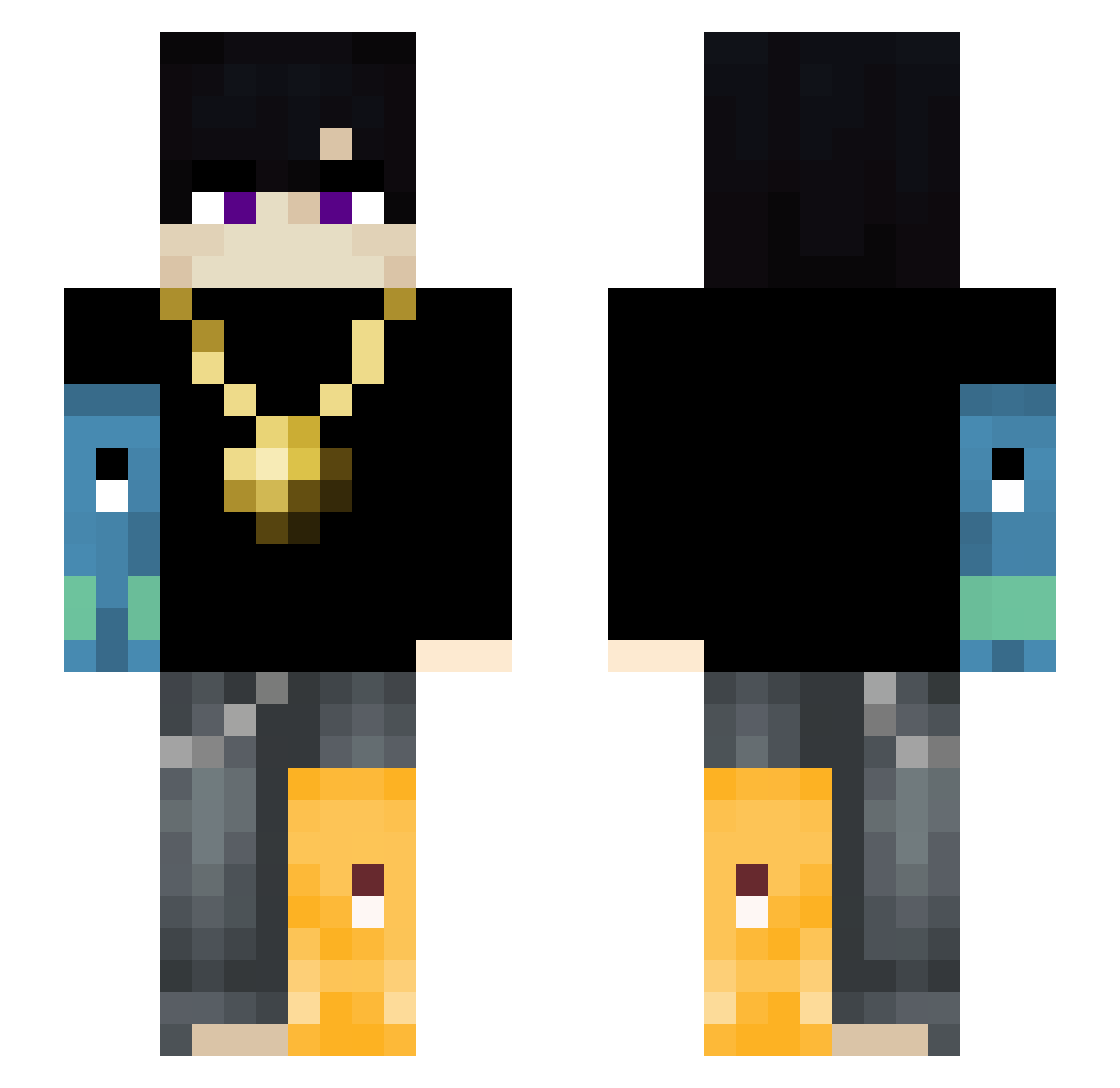 mineman2026 Minecraft skin, front and back view