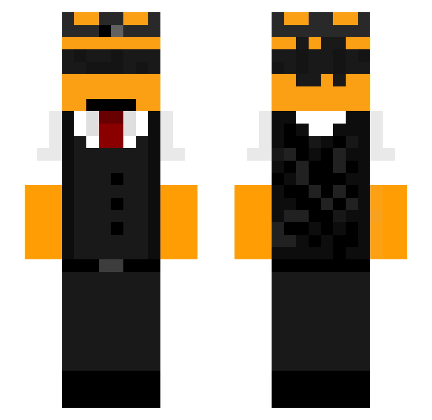 vennvic Minecraft skin, front and back view