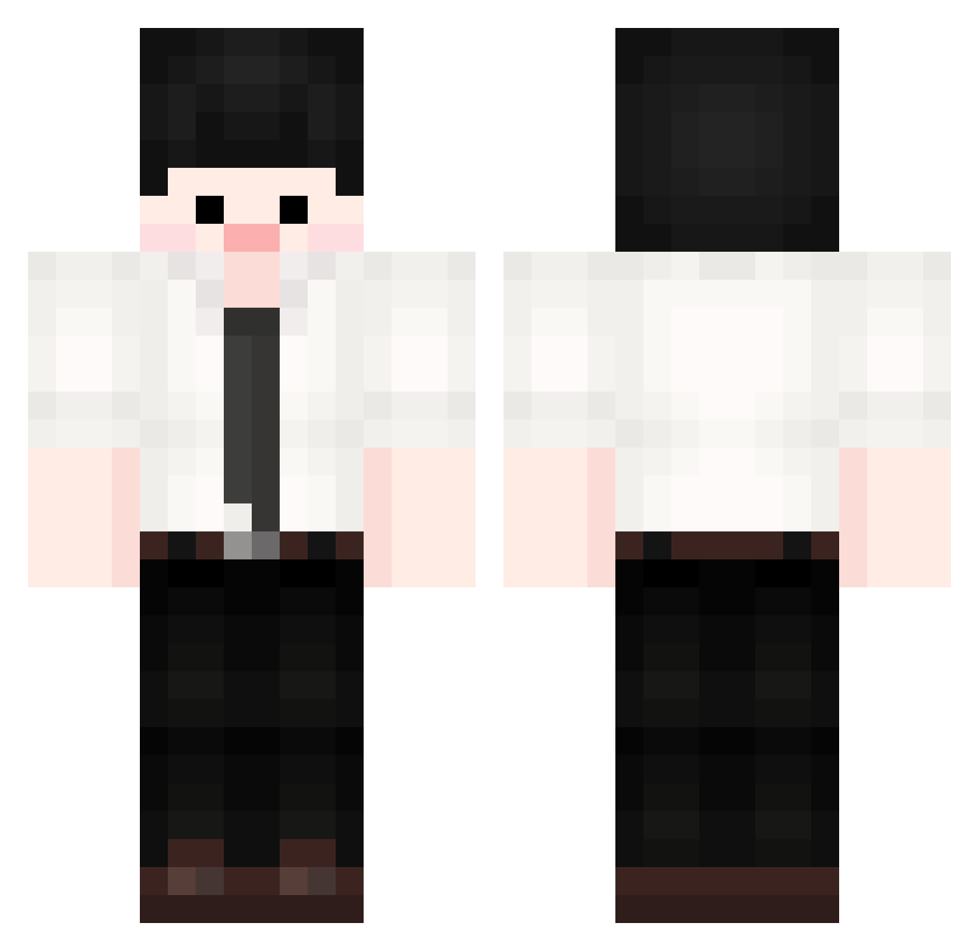 gyuumin Minecraft skin, front and back view