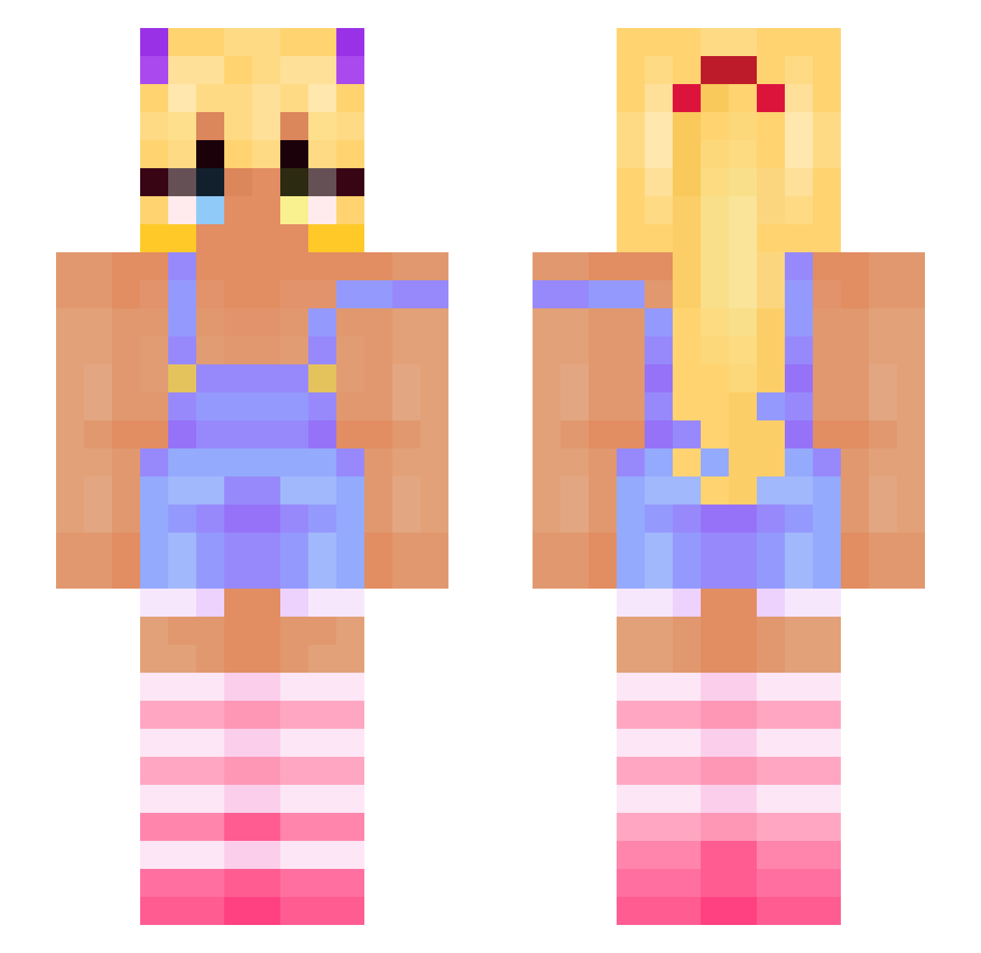 wenxtu Minecraft skin, front and back view