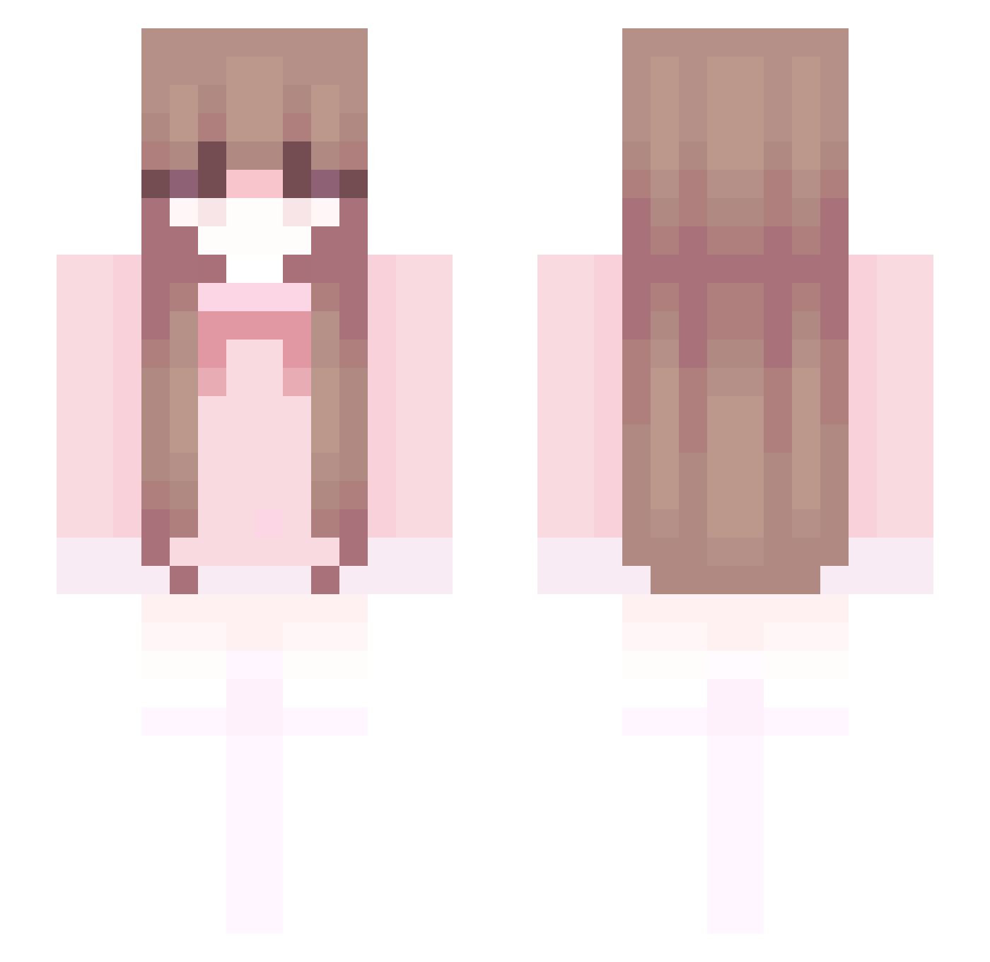 EmmyQween Minecraft skin, front and back view