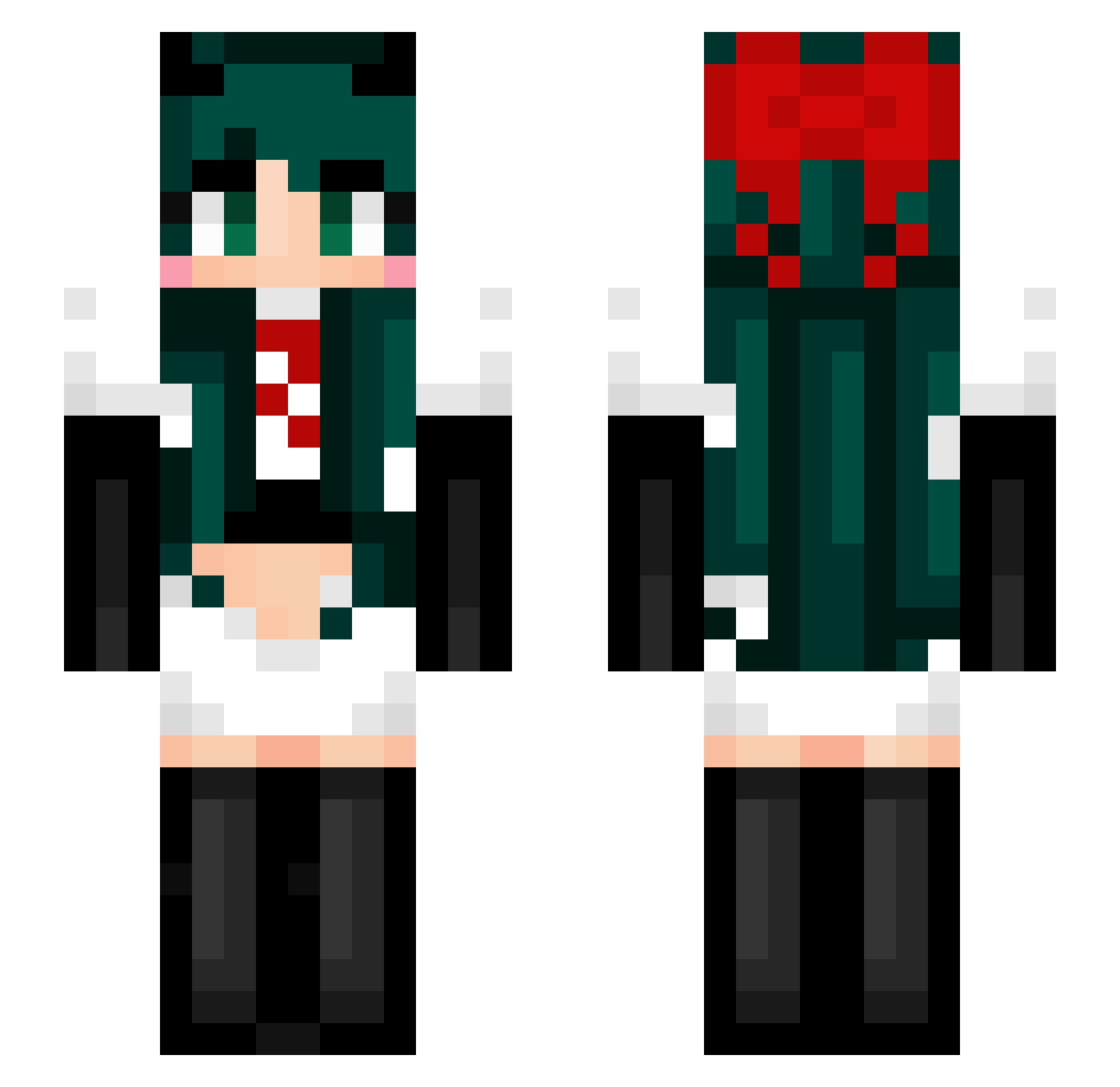 RefinedLink Minecraft skin, front and back view
