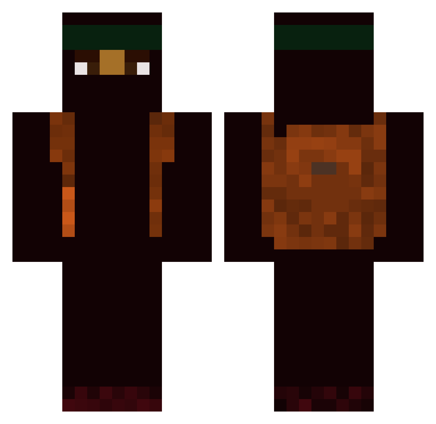 Ralex61 Minecraft skin, front and back view