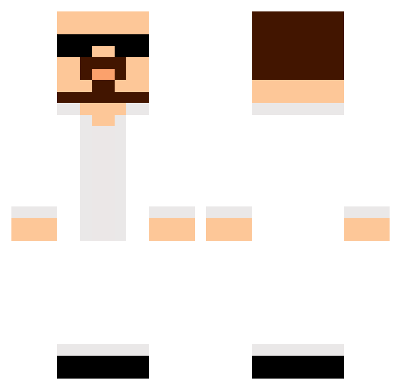 dyskrecja Minecraft skin, front and back view