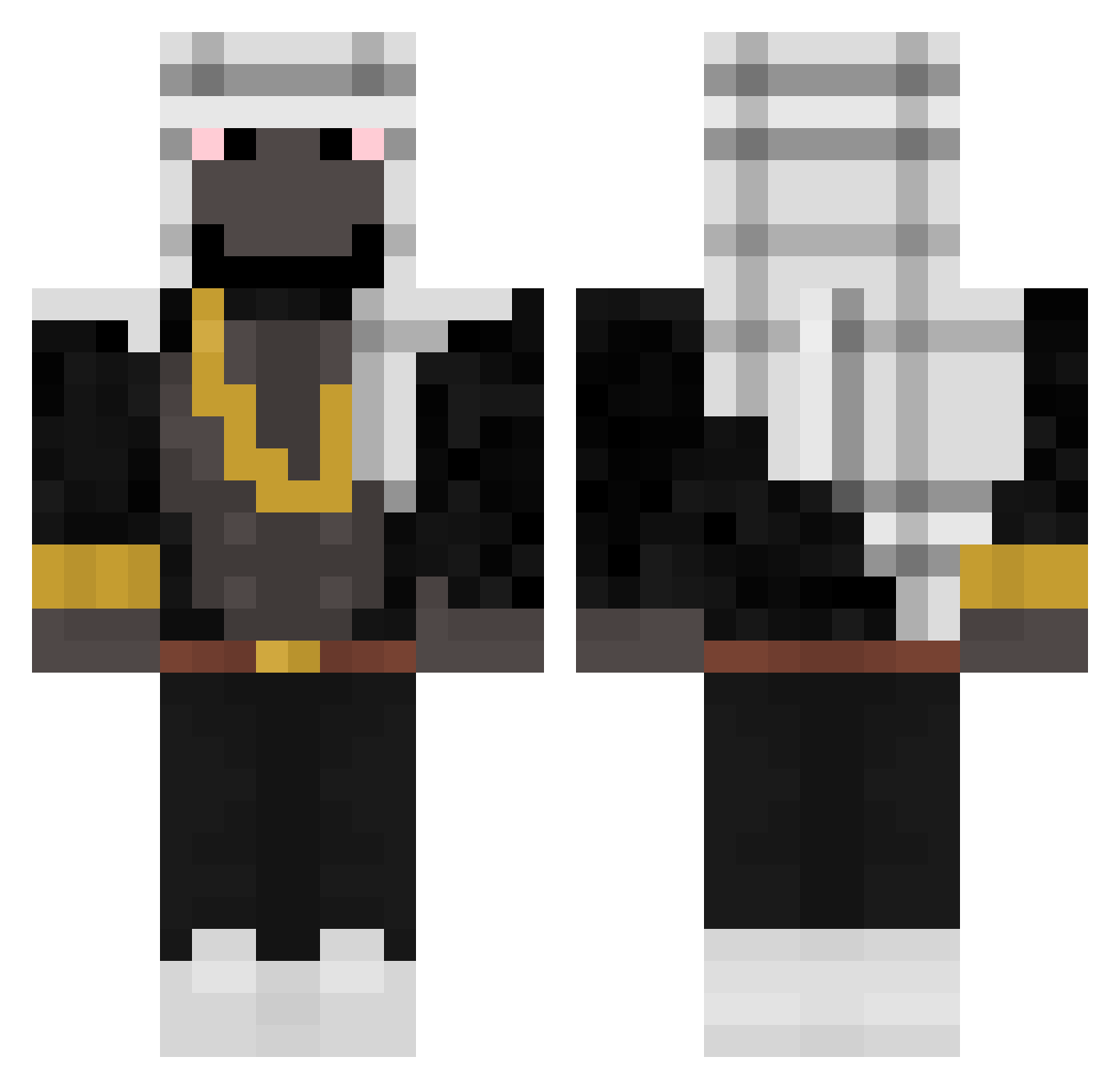 xWeks_yt Minecraft skin, front and back view