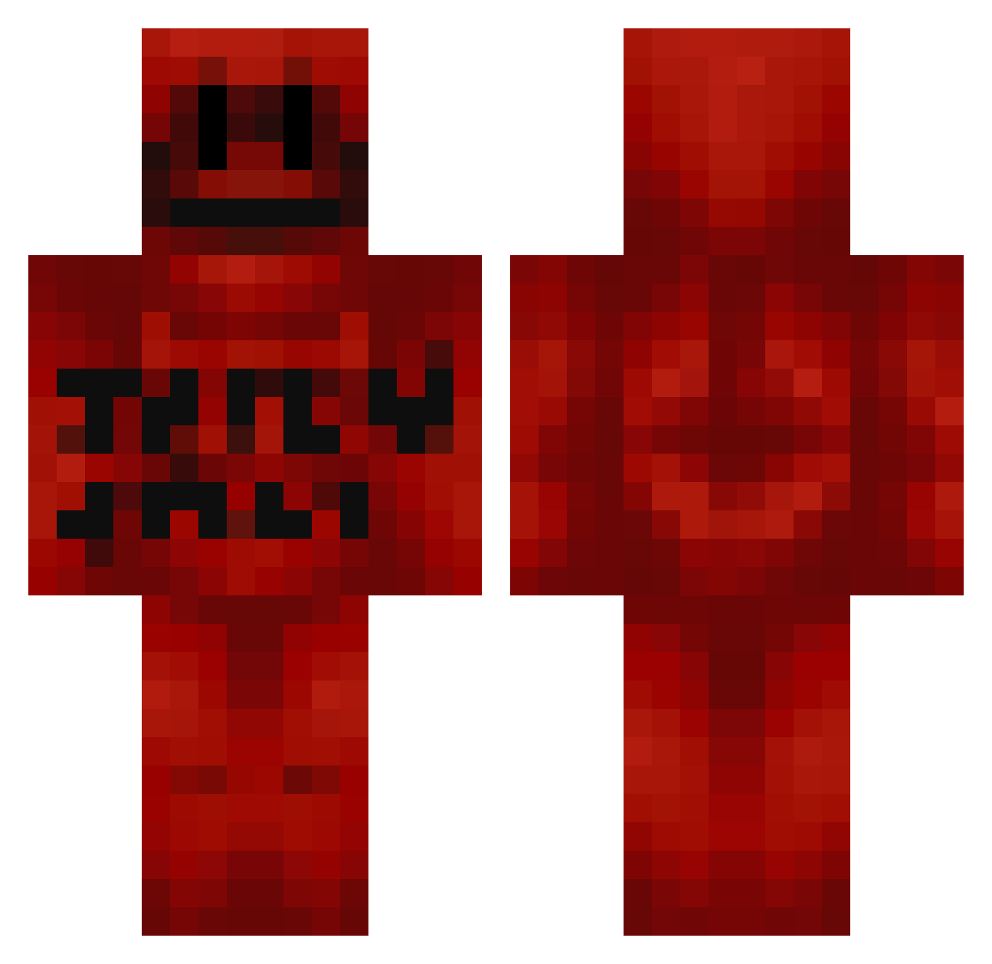 Gvedrin Minecraft skin, front and back view