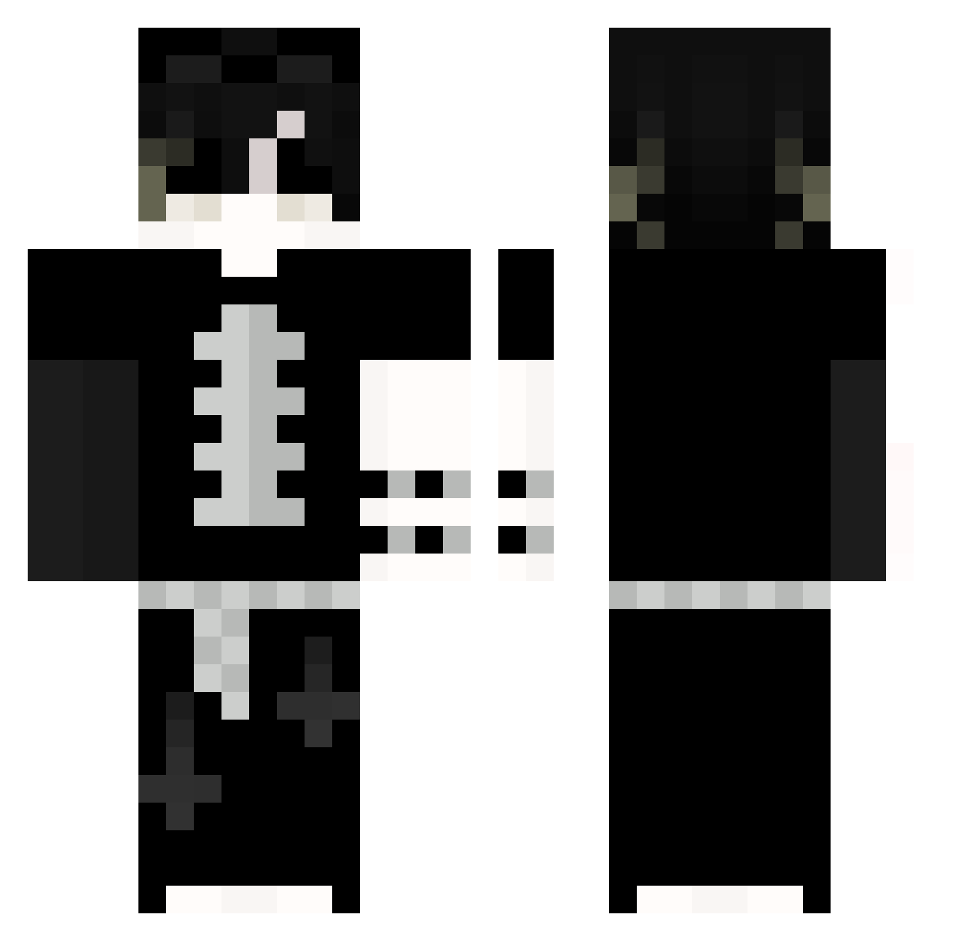 mlodydry Minecraft skin, front and back view