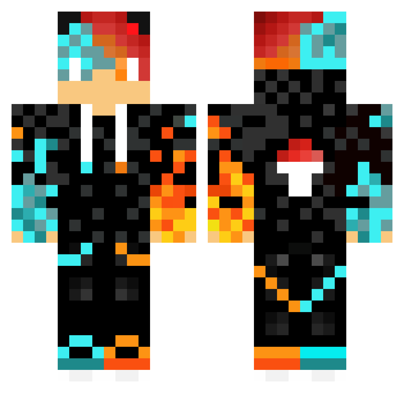 J_Dragon_Y Minecraft skin, front and back view