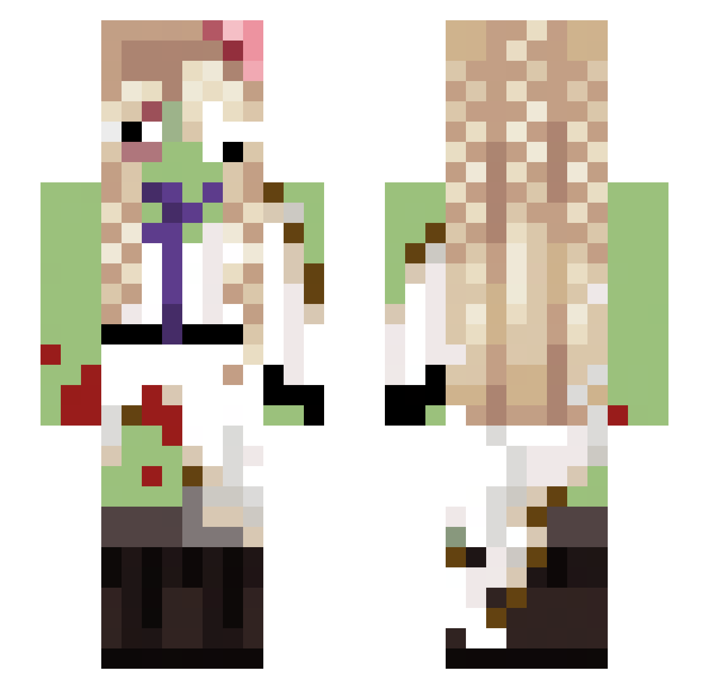 POOPQUEEN7 Minecraft skin, front and back view
