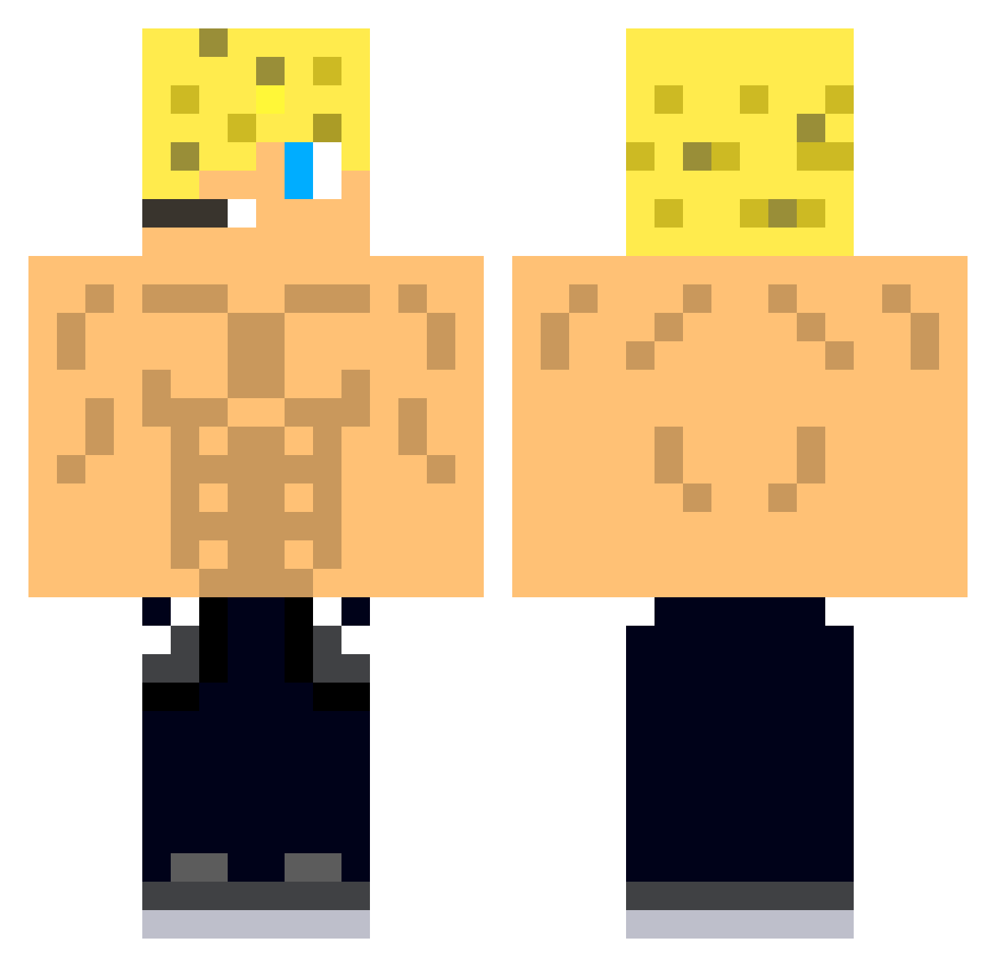 g4xeN Minecraft skin, front and back view