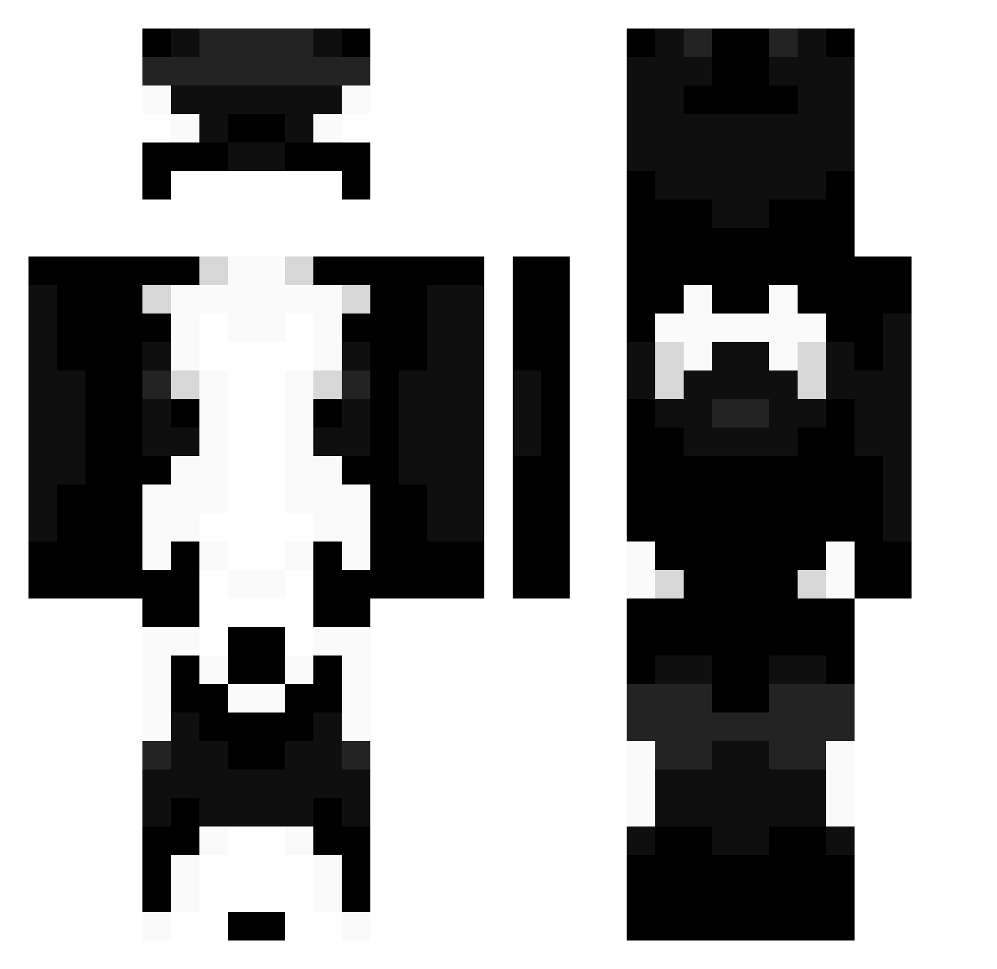 iTzShYz Minecraft skin, front and back view