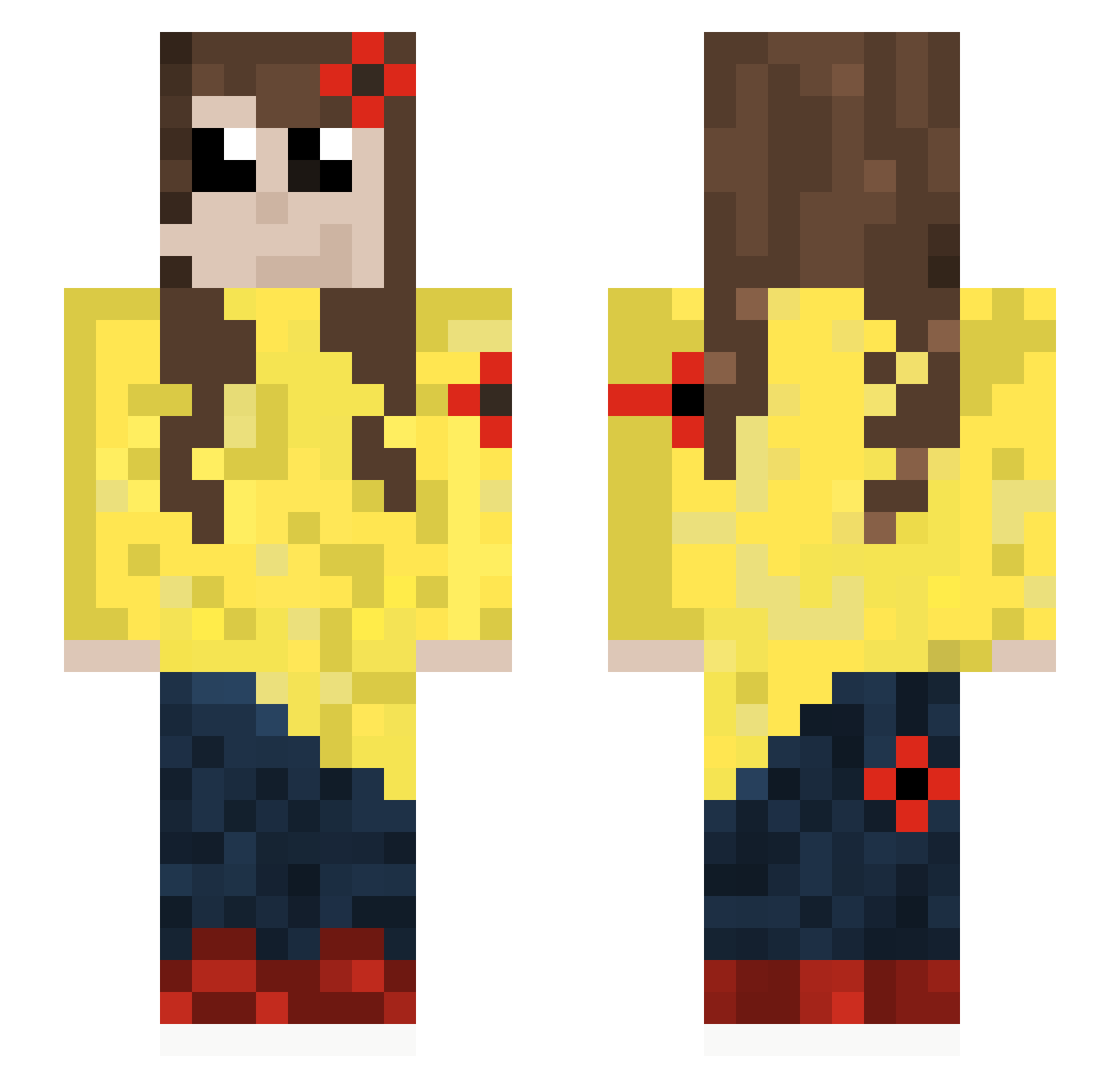Penna Minecraft skin, front and back view